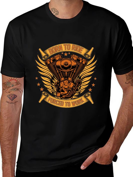Born To Ride Biker T-Shirt - Black