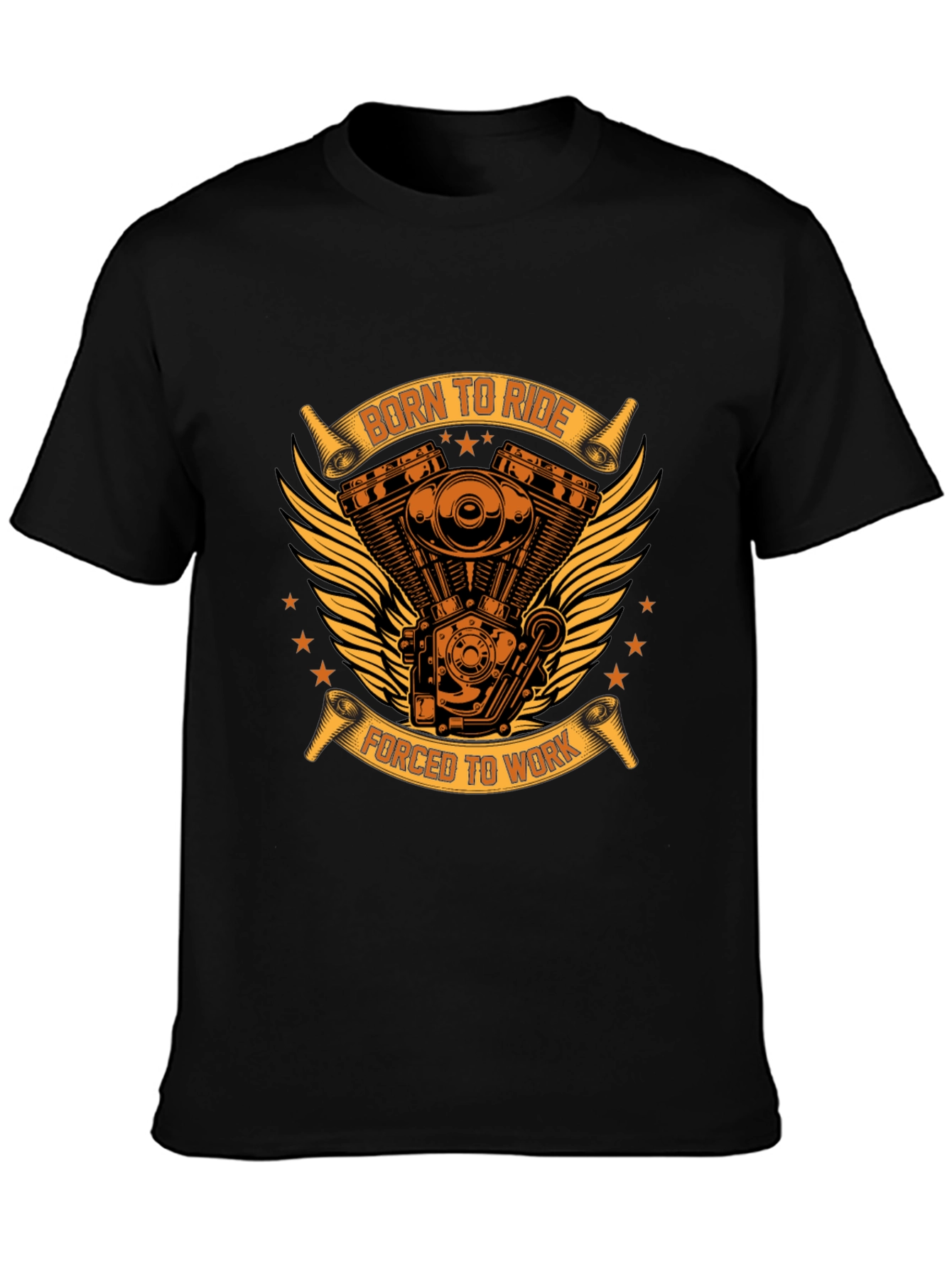 Born To Ride Biker T-Shirt - Black