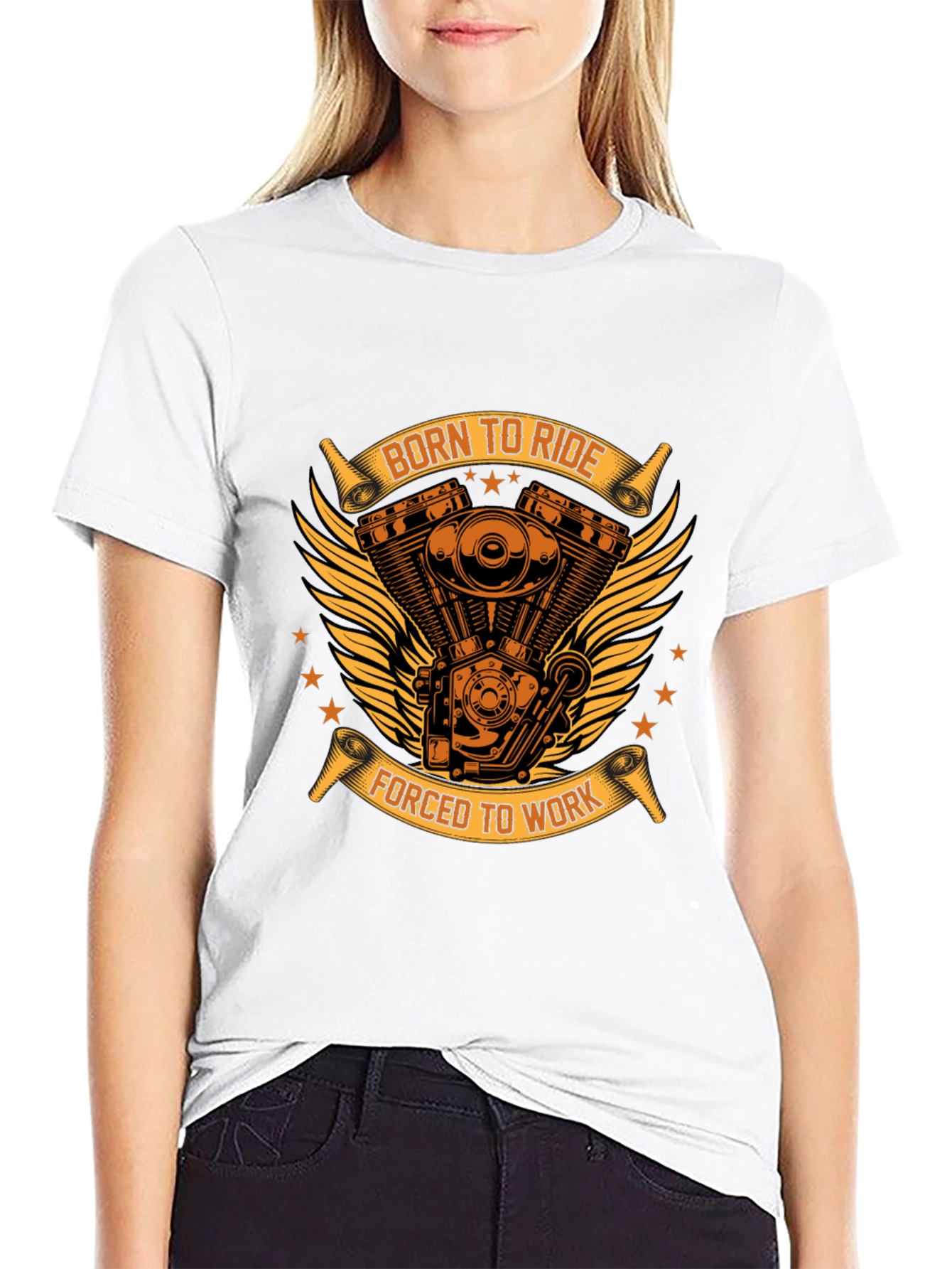 Born To Ride Biker T-Shirt - Black