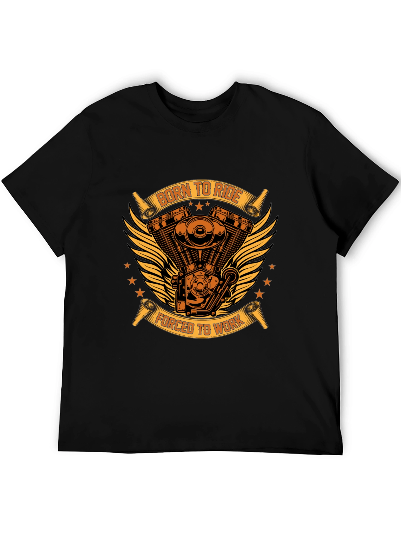Born To Ride Biker T-Shirt - Black