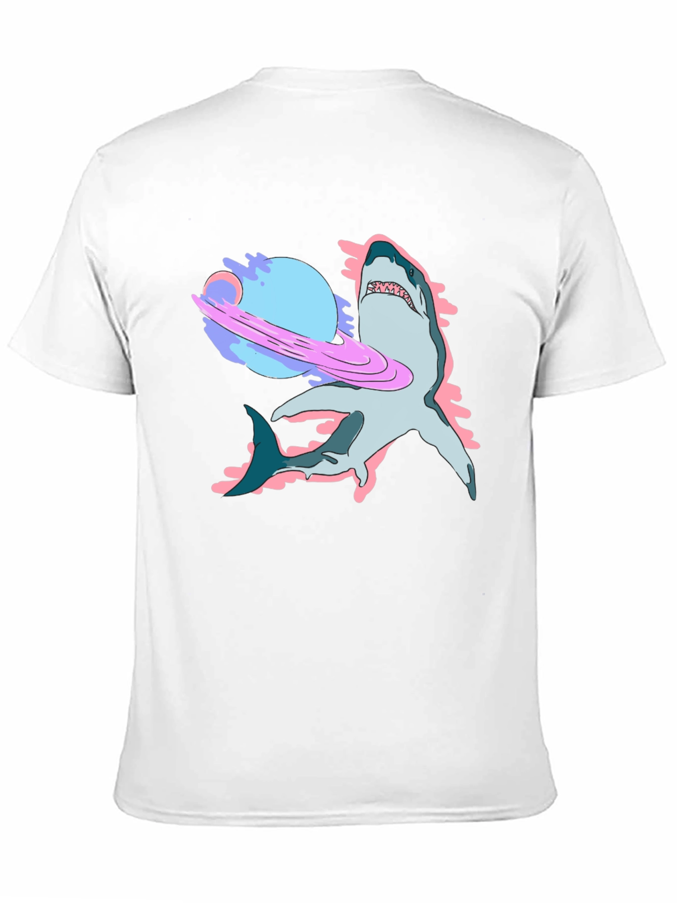 Space Shark Graphic Tee - Cool Black T-Shirt