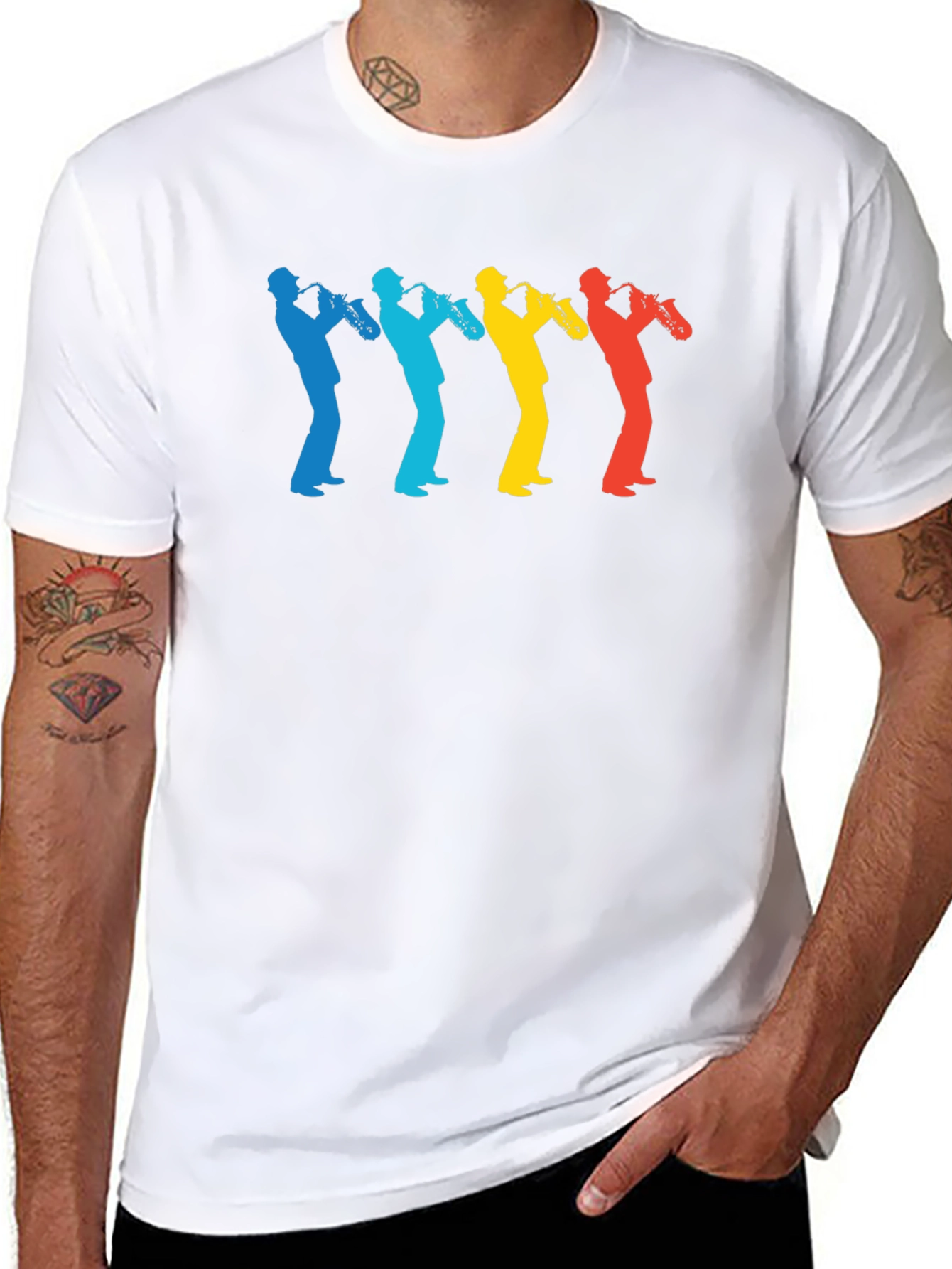 Cool Saxophone Players Graphic T-Shirt