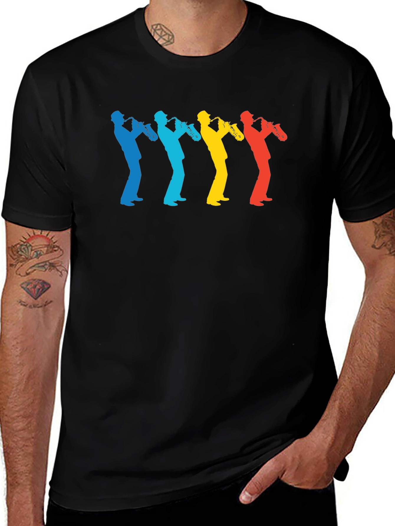 Cool Saxophone Players Graphic T-Shirt