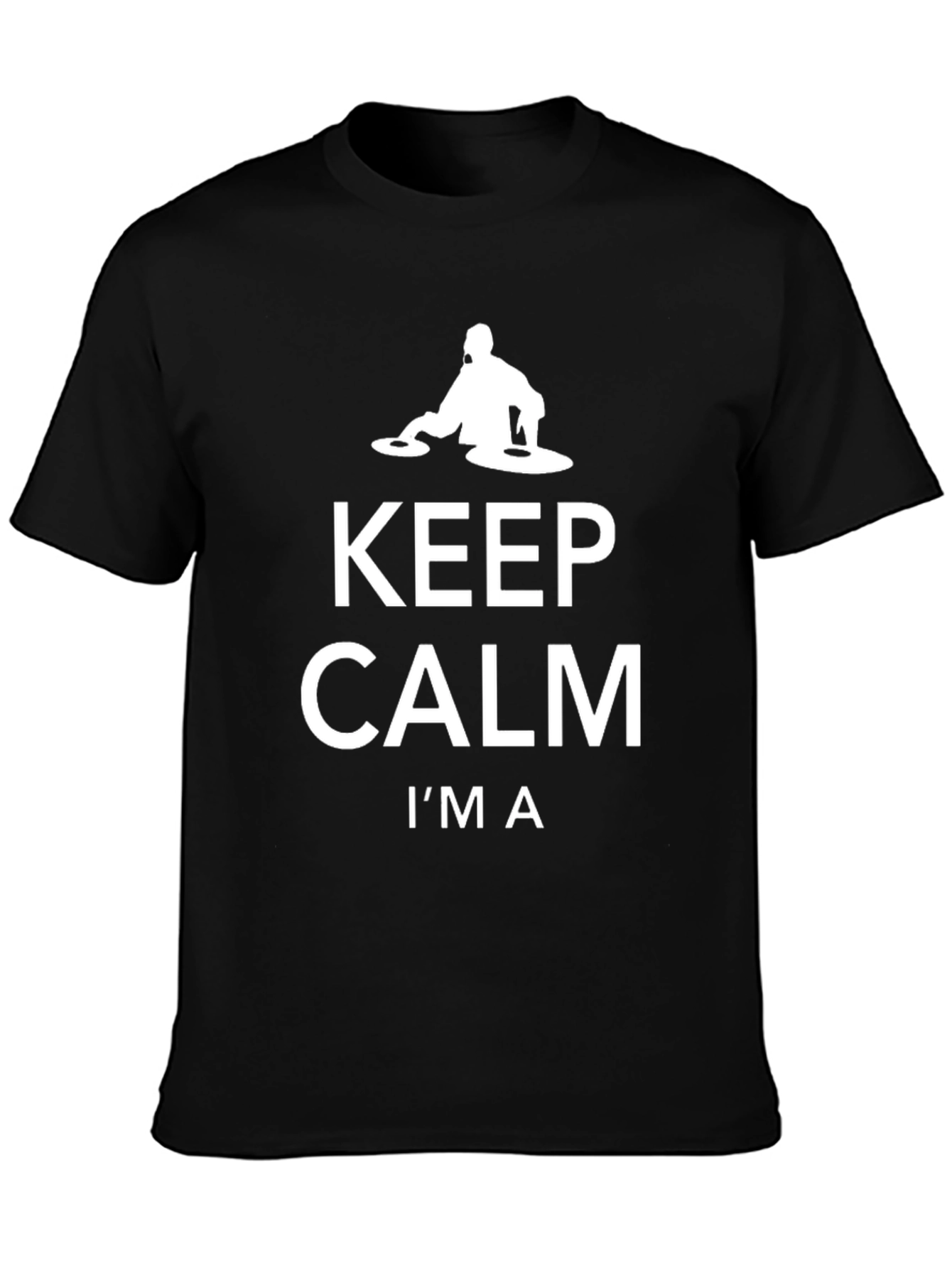Keep Calm Im A DJ Black Graphic Tee