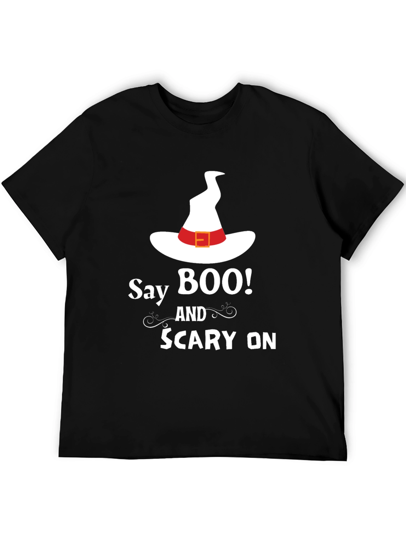 Say Boo! Black Halloween T-Shirt