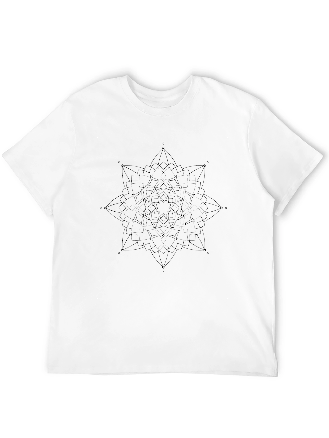 Geometric Mandala Black T-Shirt - Stylish Casual Wear