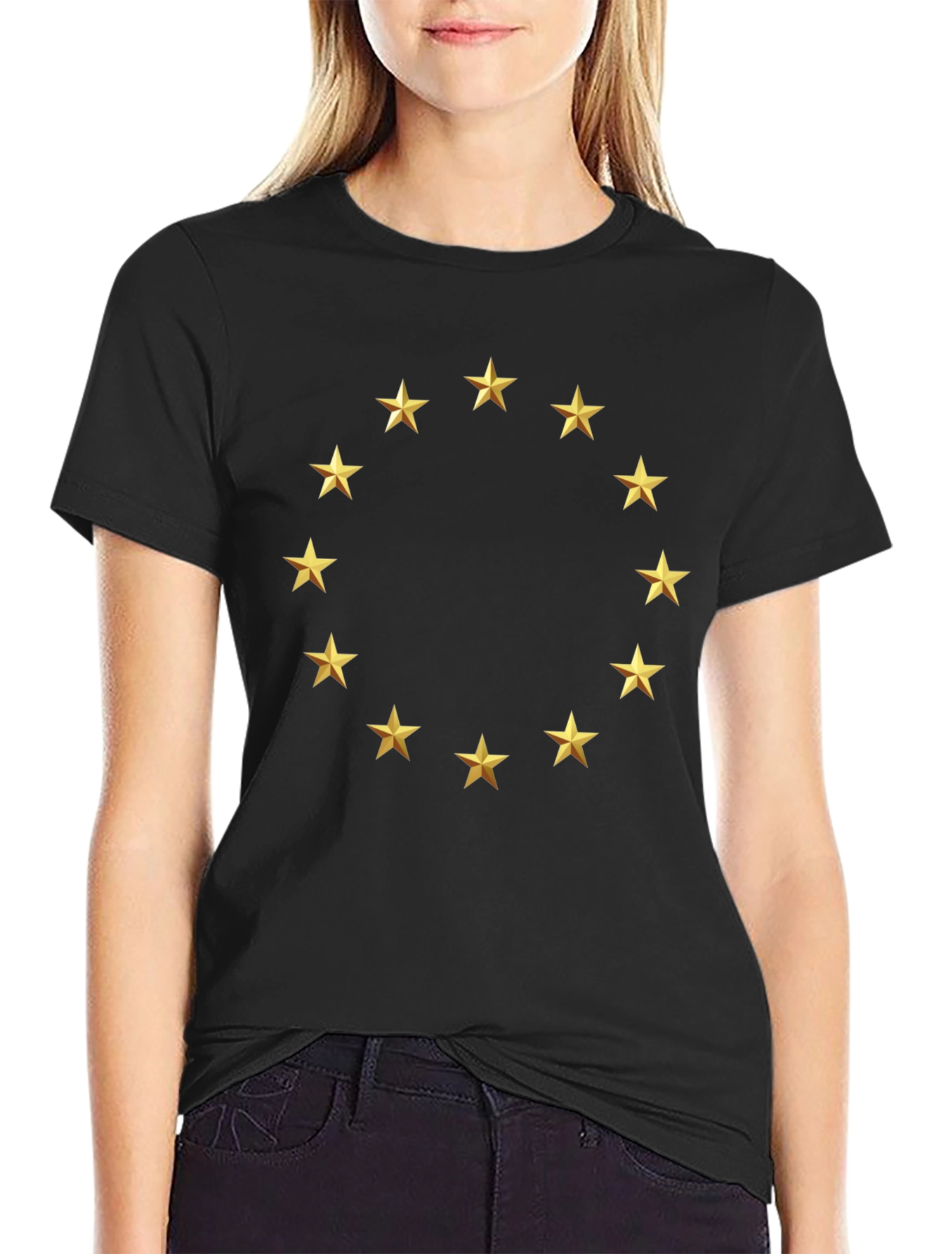 Euro Stars Black T-Shirt