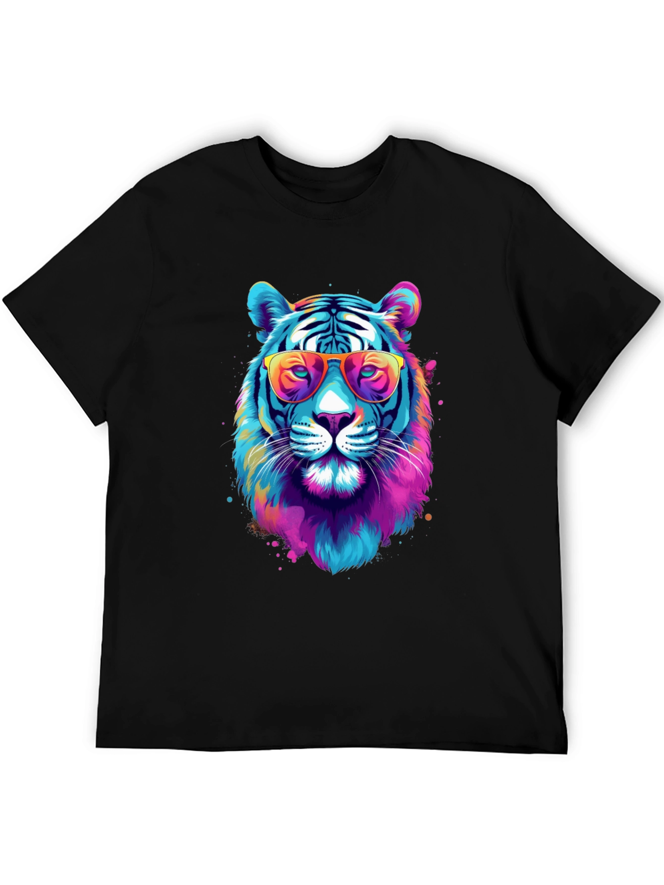 Cool Tiger Graphic Tee - Black Unisex T-Shirt