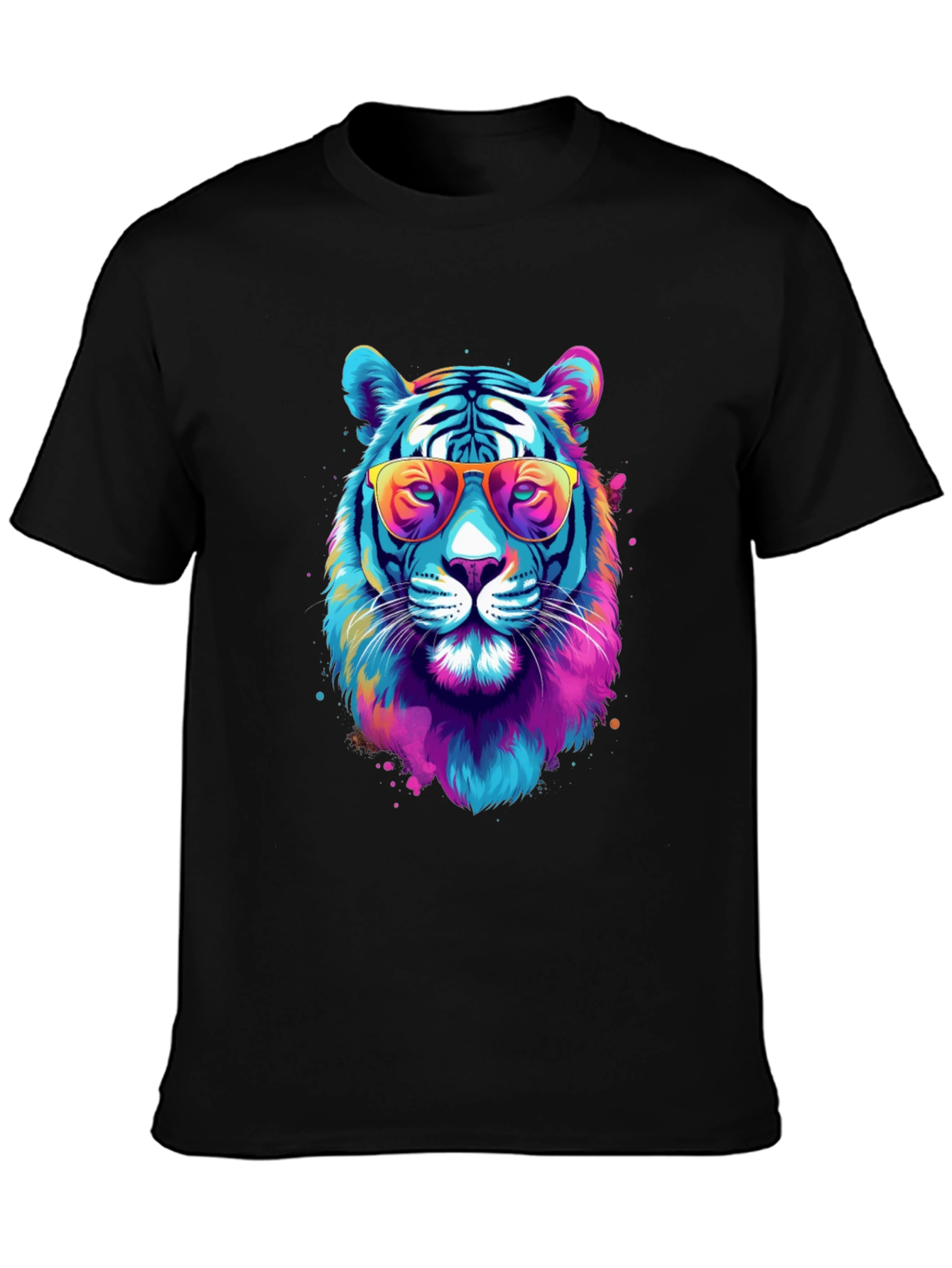 Cool Tiger Graphic Tee - Black Unisex T-Shirt