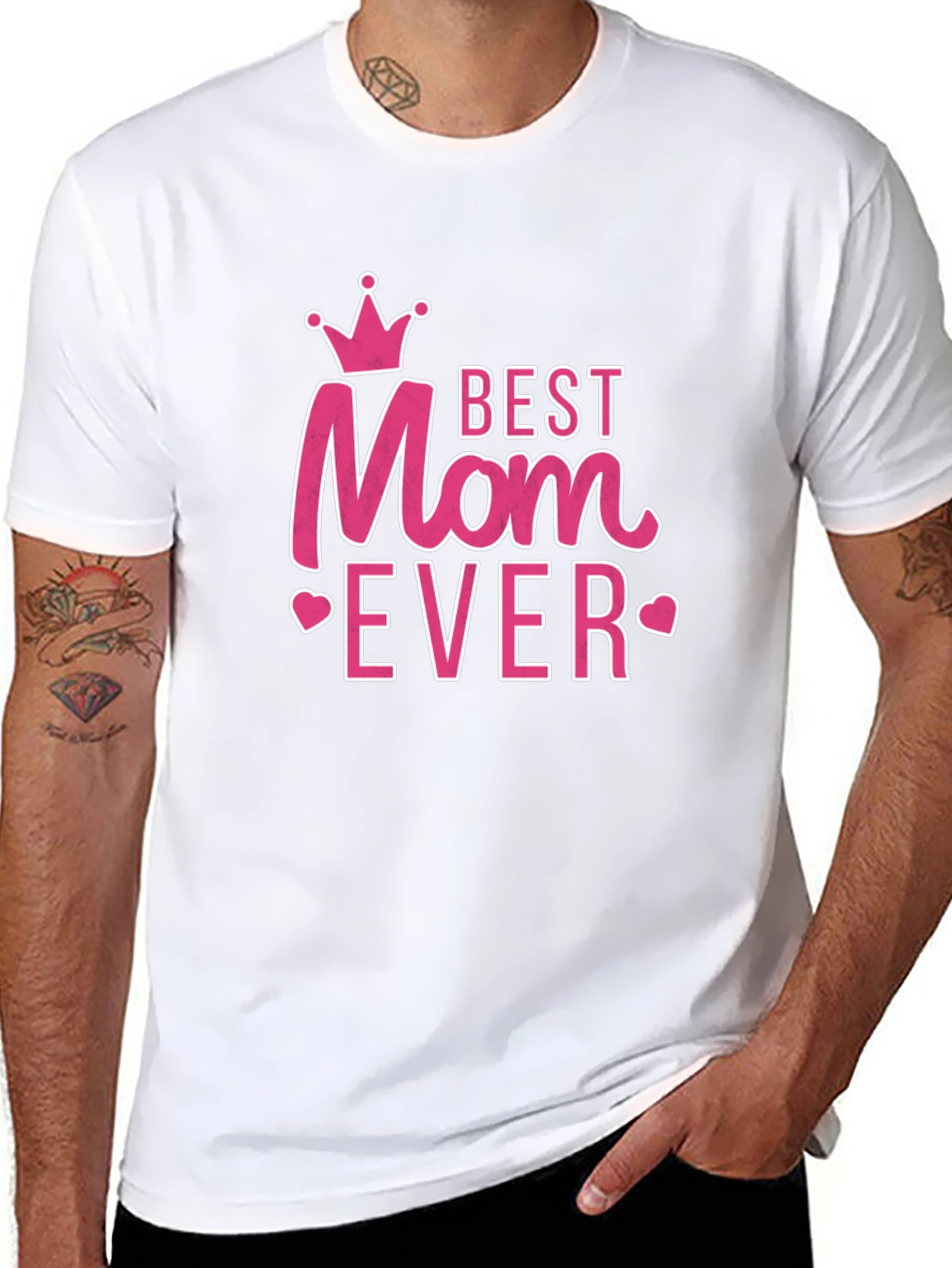 Best Mom Ever Pink Graphic T-Shirt