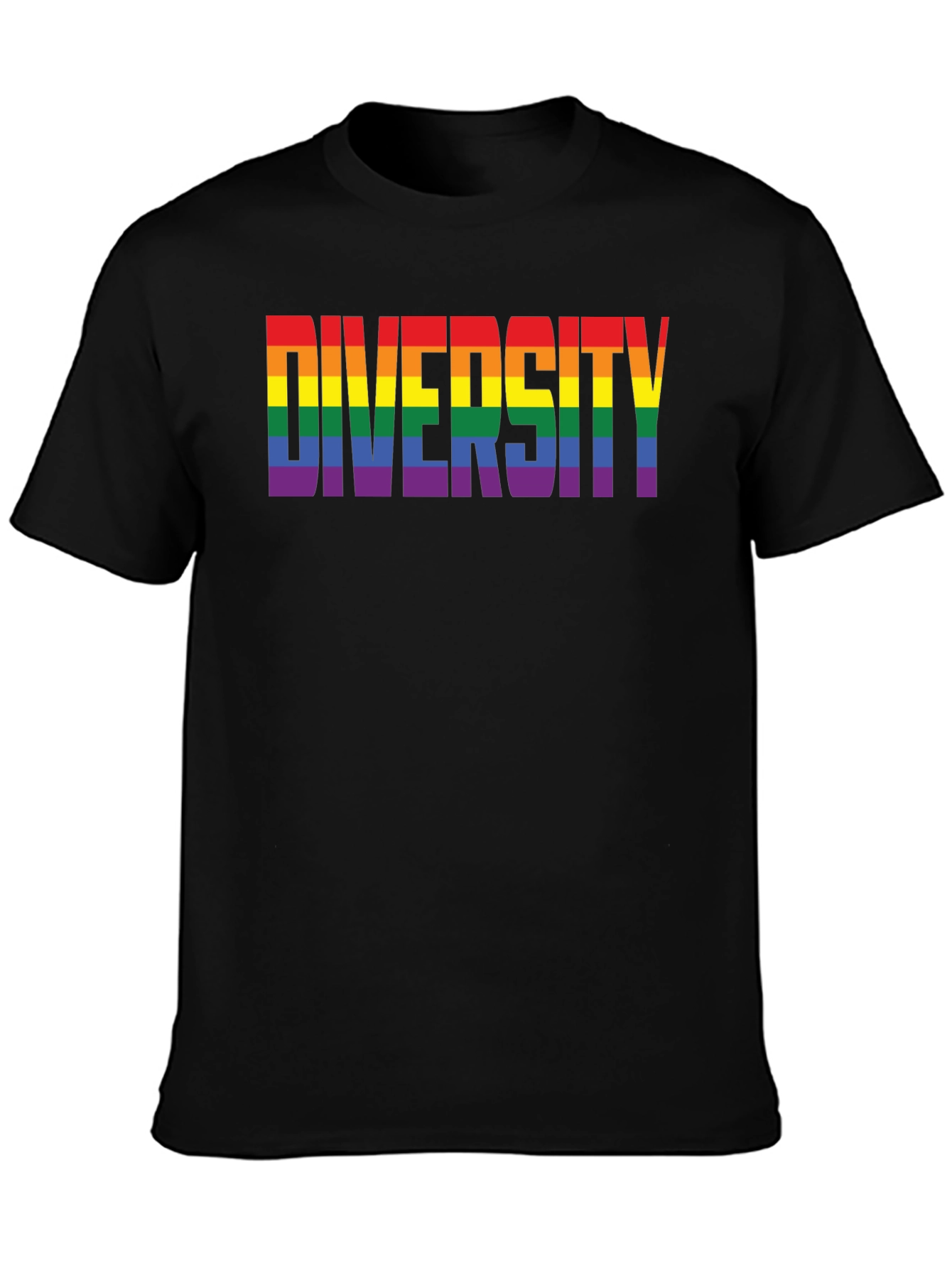Diversity Rainbow Graphic Black Tee