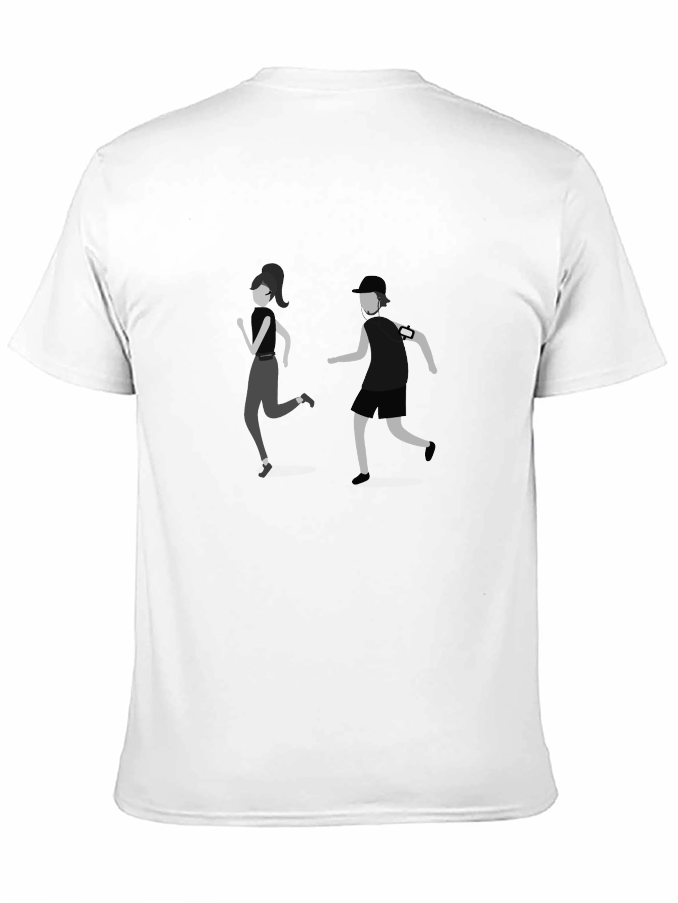 Running Couple Graphic T-Shirt - Comfortable Casual Wear