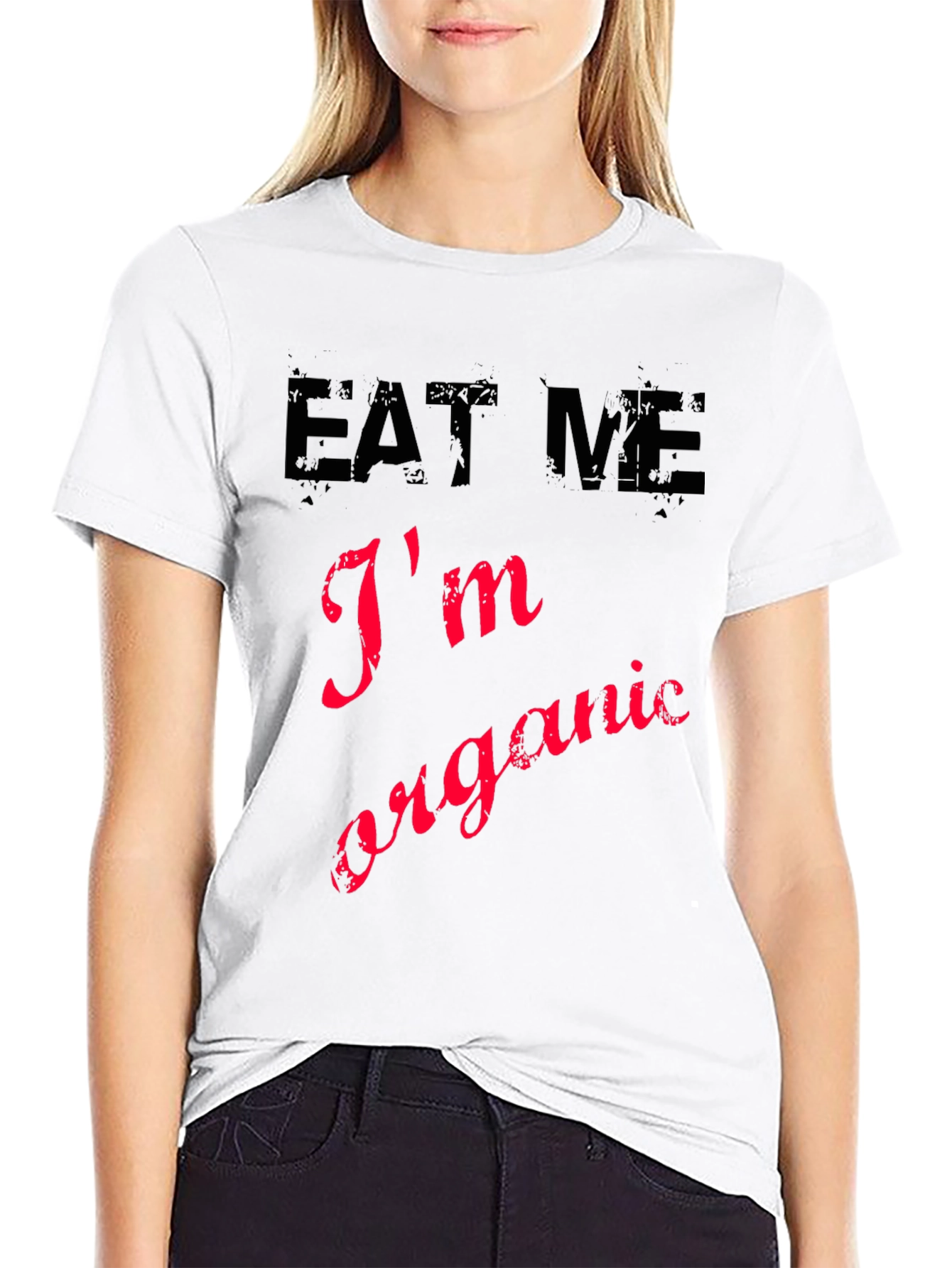 Eat Me Im Organic Novelty Graphic T-Shirt