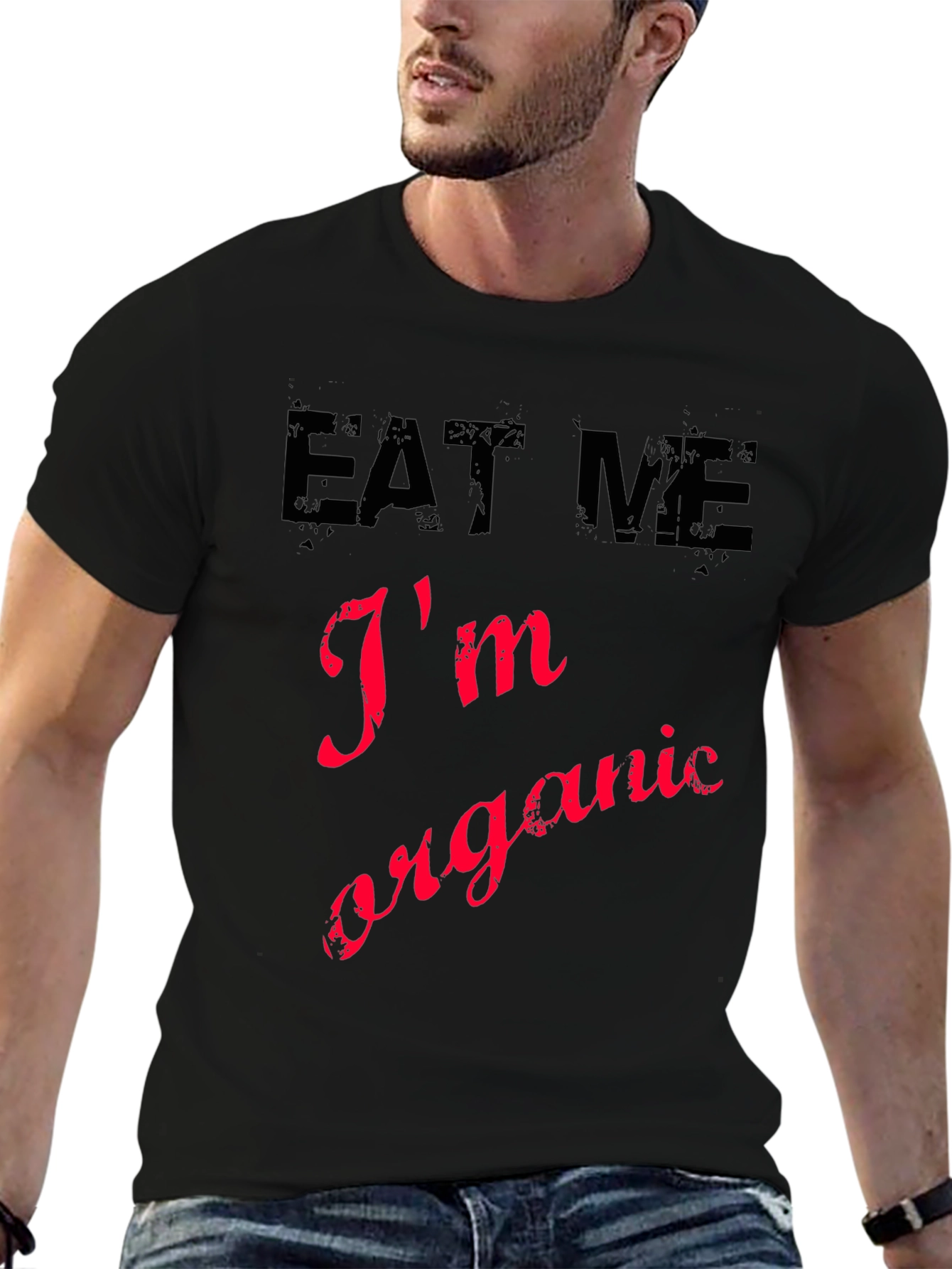 Eat Me Im Organic Novelty Graphic T-Shirt