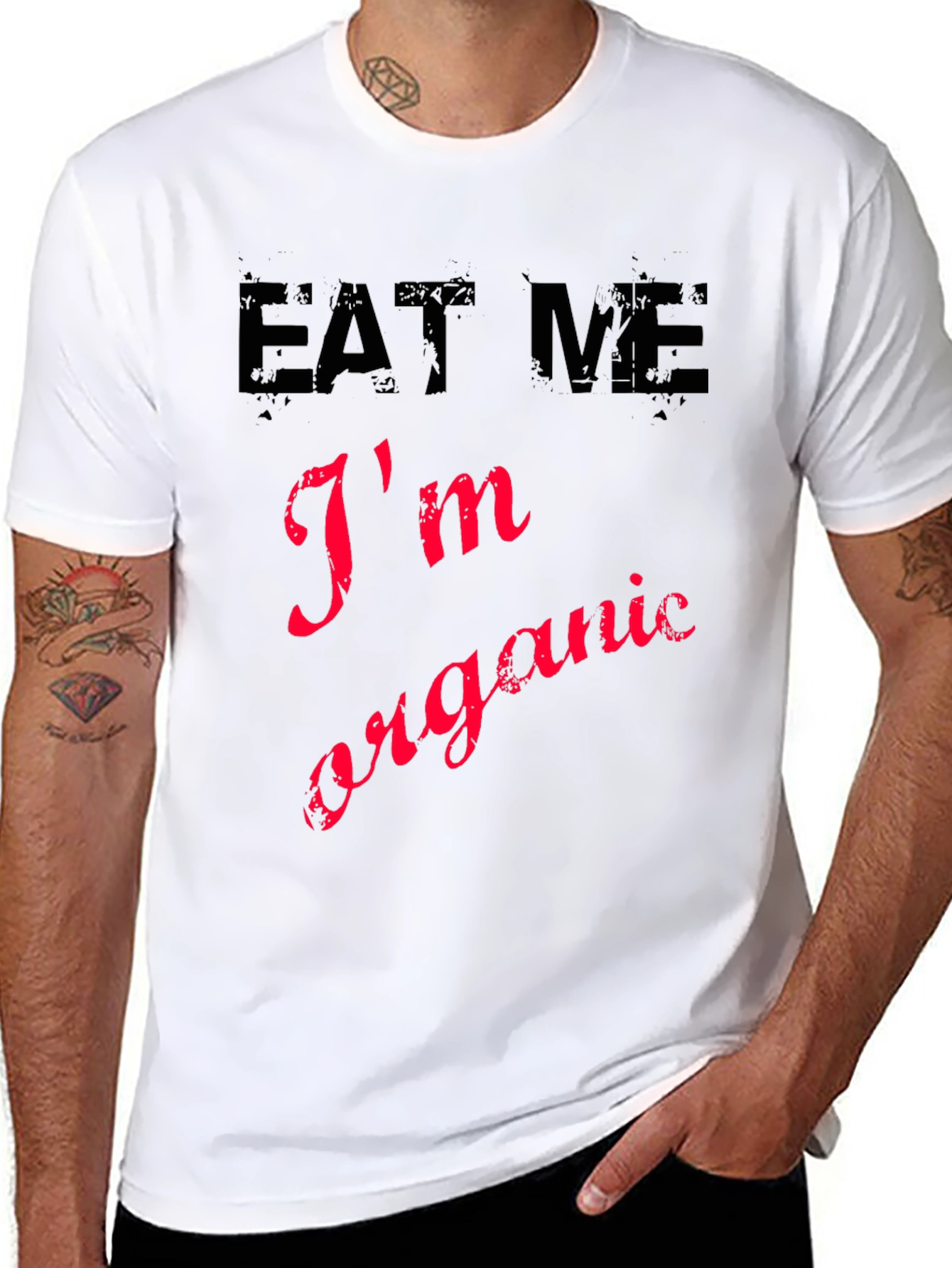 Eat Me Im Organic Novelty Graphic T-Shirt