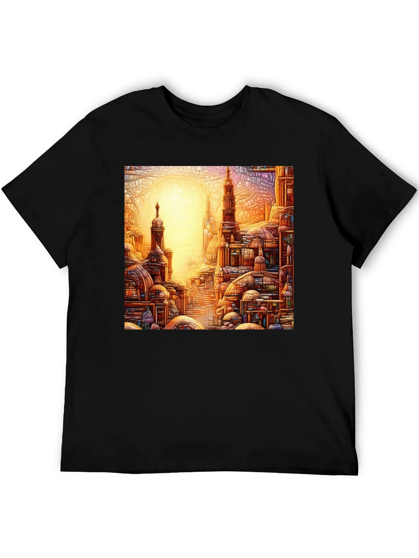 Cityscape Graphic Tee - Artistic Urban Design