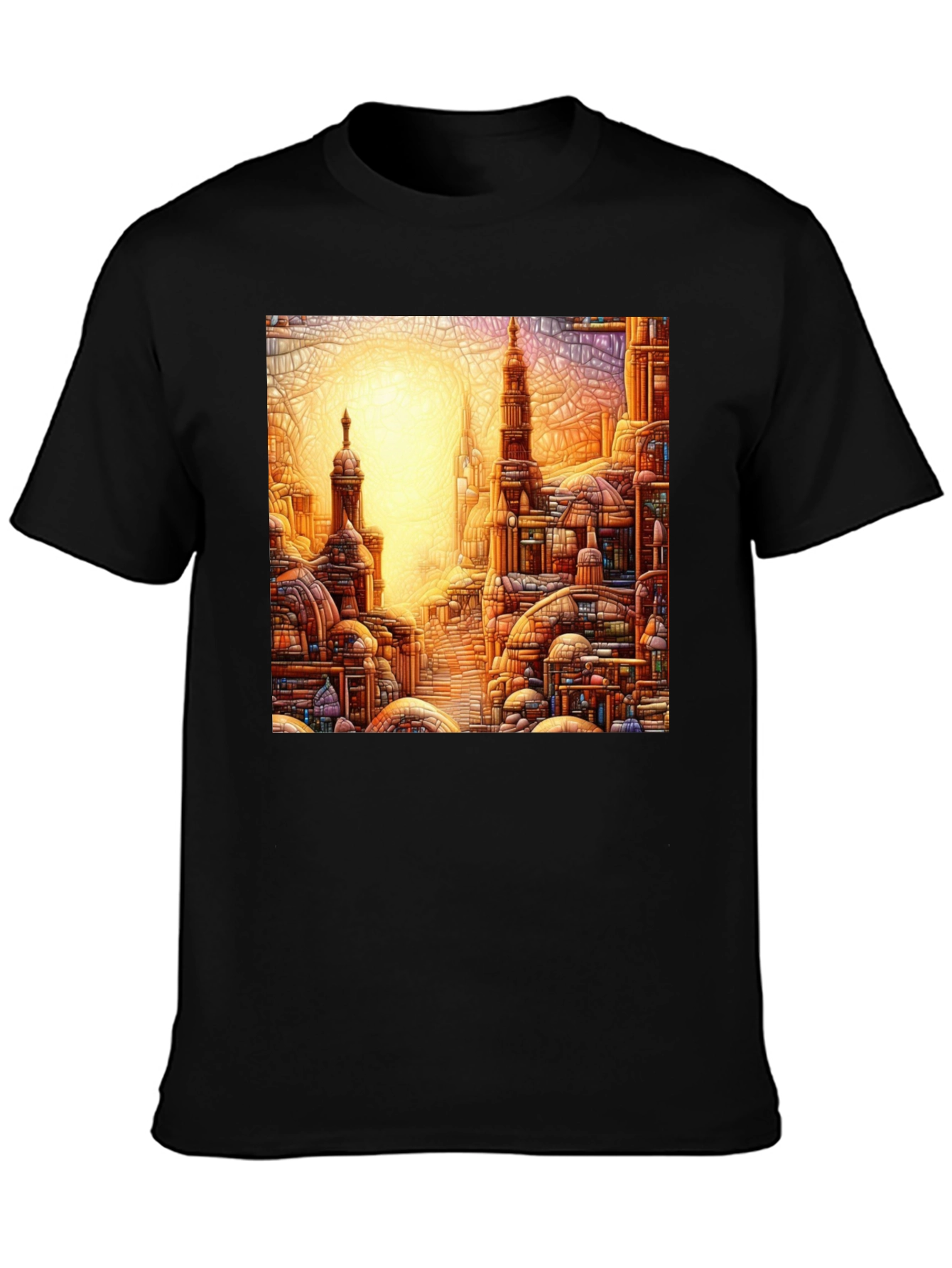 Cityscape Graphic Tee - Artistic Urban Design