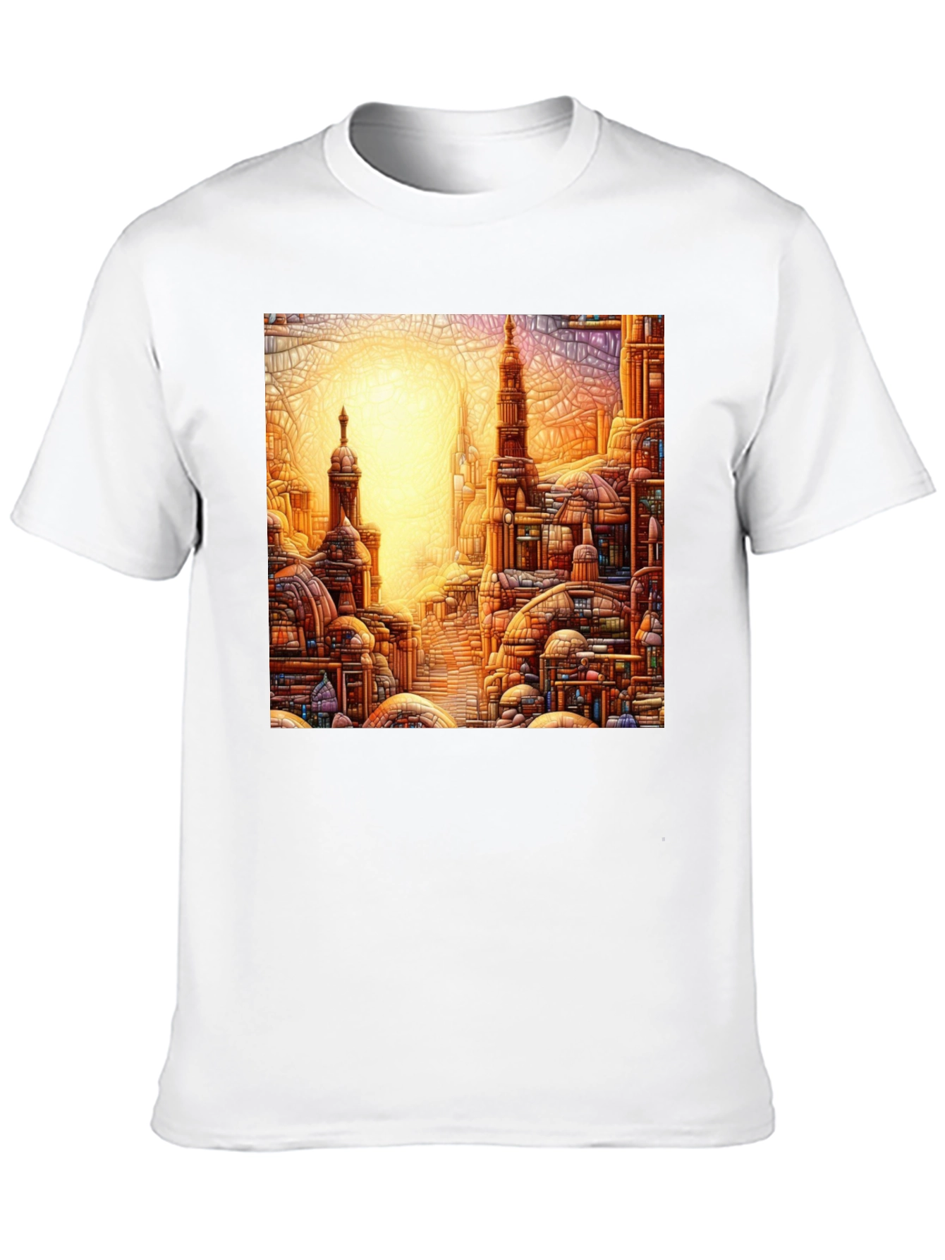 Cityscape Graphic Tee - Artistic Urban Design