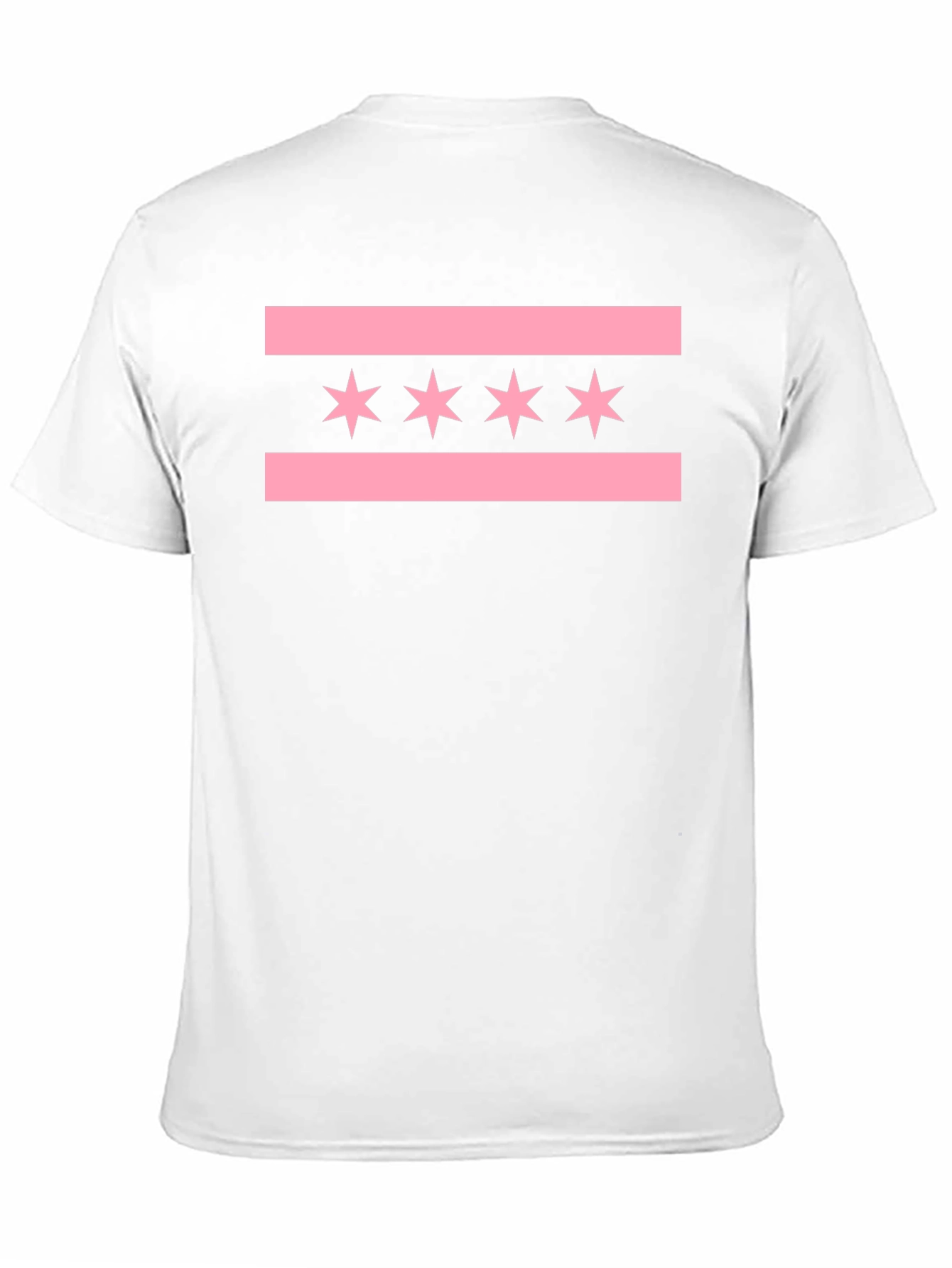 Chicago Flag Inspired Graphic Tee - Black