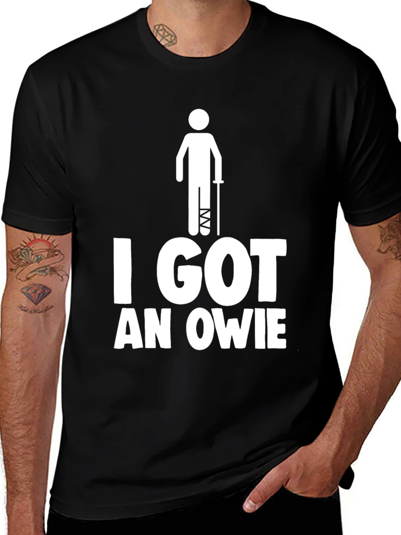 I Got An Owie Funny Broken Leg T-Shirt