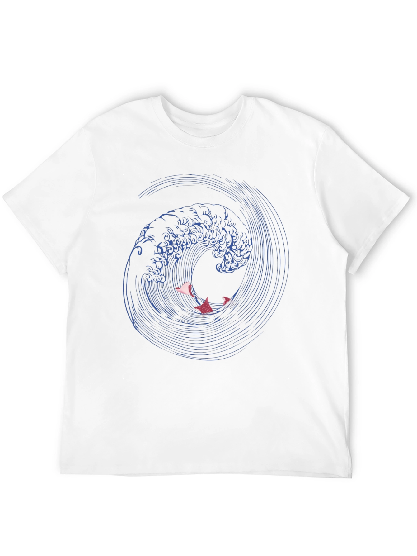 Ocean Wave Graphic Tee - Stylish Mens Black T-Shirt