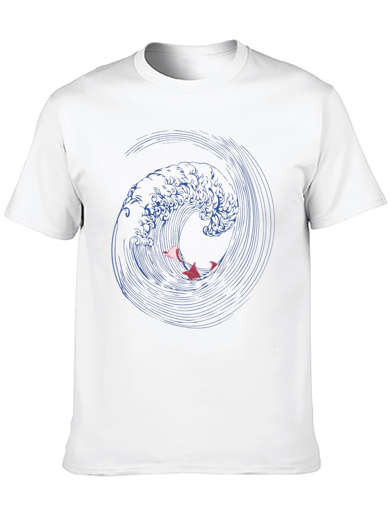 Ocean Wave Graphic Tee - Stylish Mens Black T-Shirt