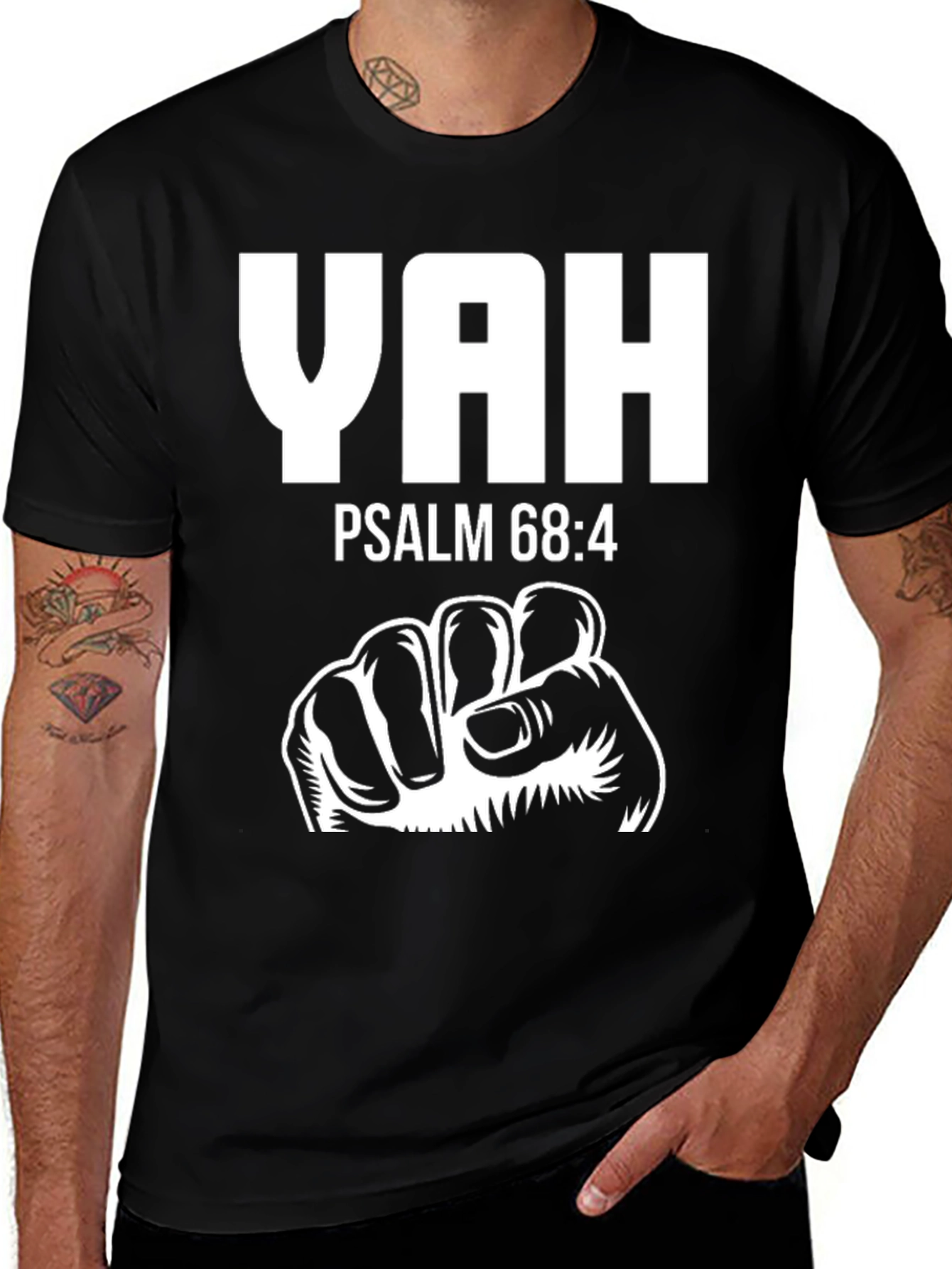 YAH Psalm 68:4 Graphic T-Shirt - Christian Apparel