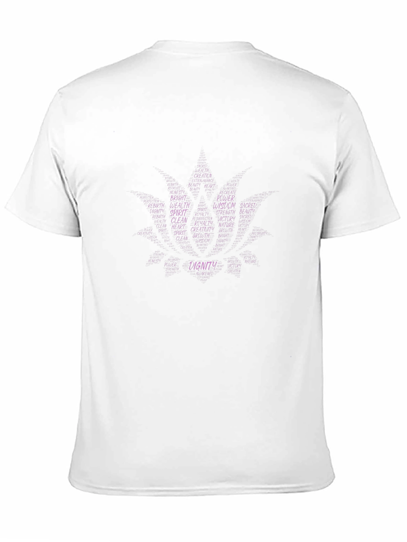 Dignity Lotus Flower Word Art Graphic T-Shirt