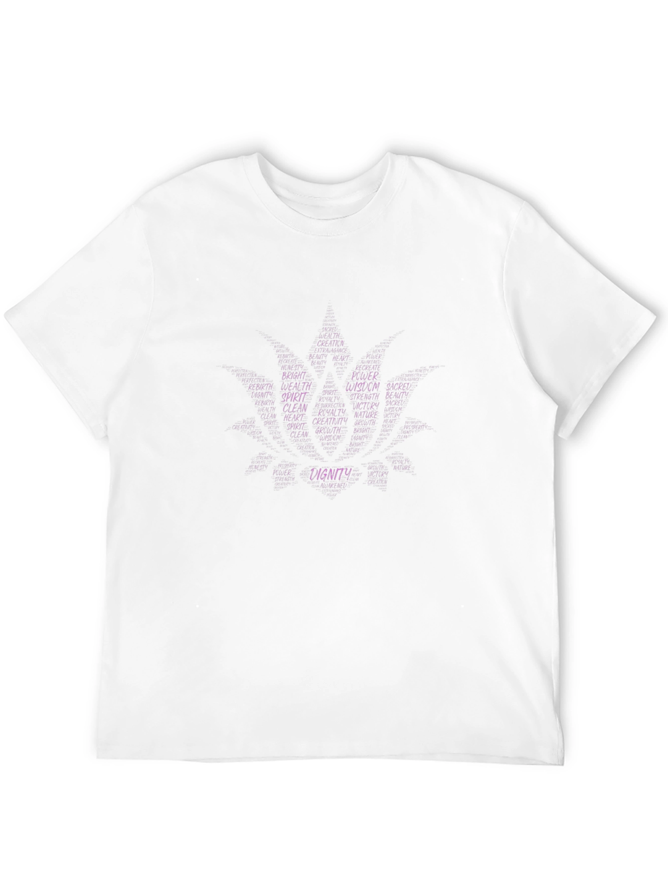Dignity Lotus Flower Word Art Graphic T-Shirt