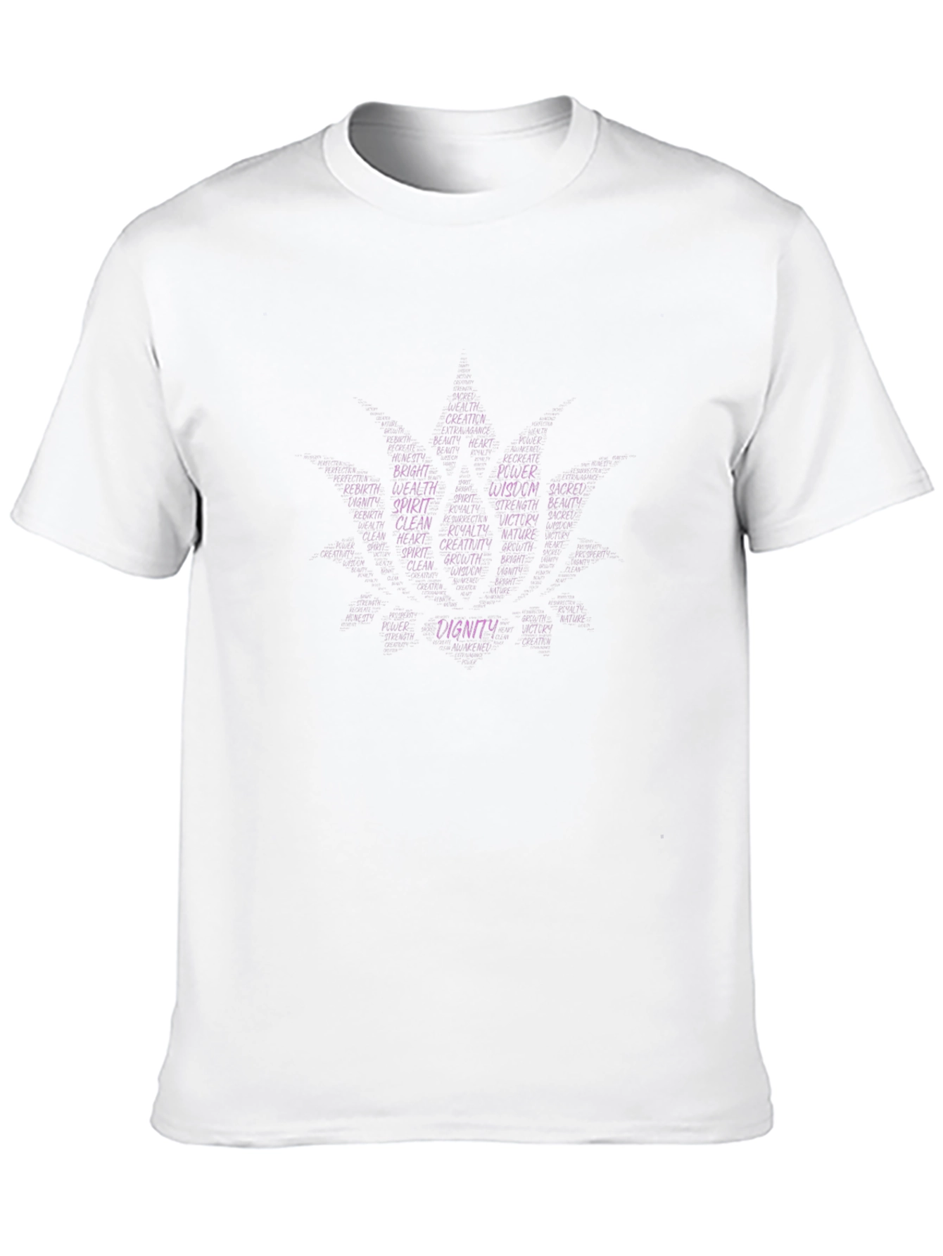 Dignity Lotus Flower Word Art Graphic T-Shirt