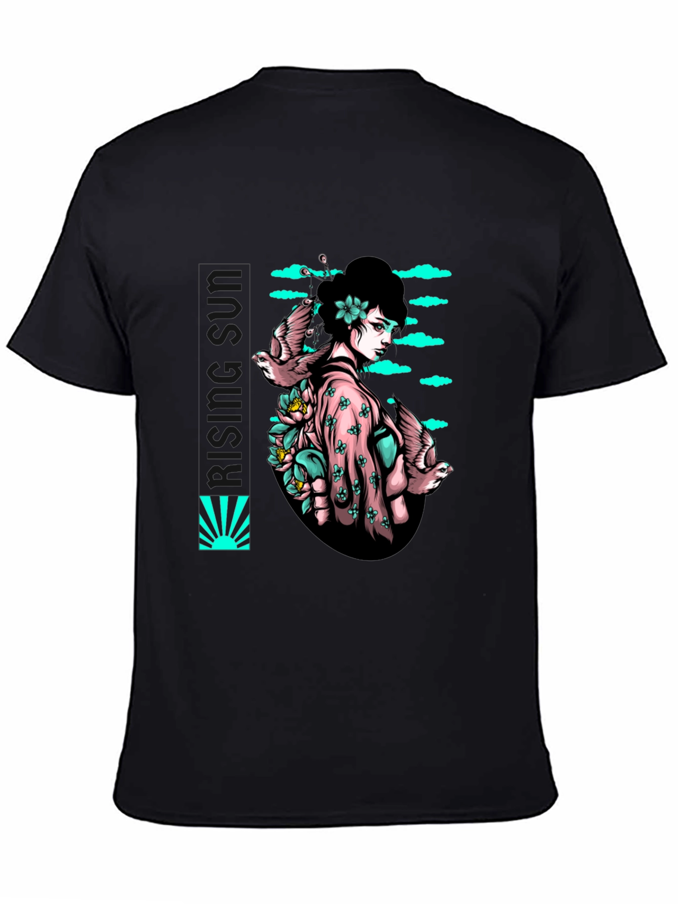 Geisha Bird T-Shirt - Unique Graphic Tee