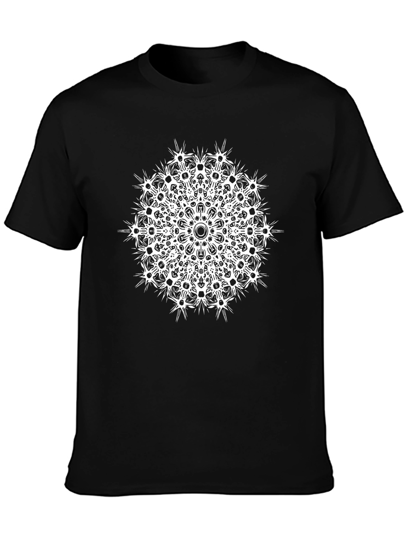 Black Tee with Mandala Design
