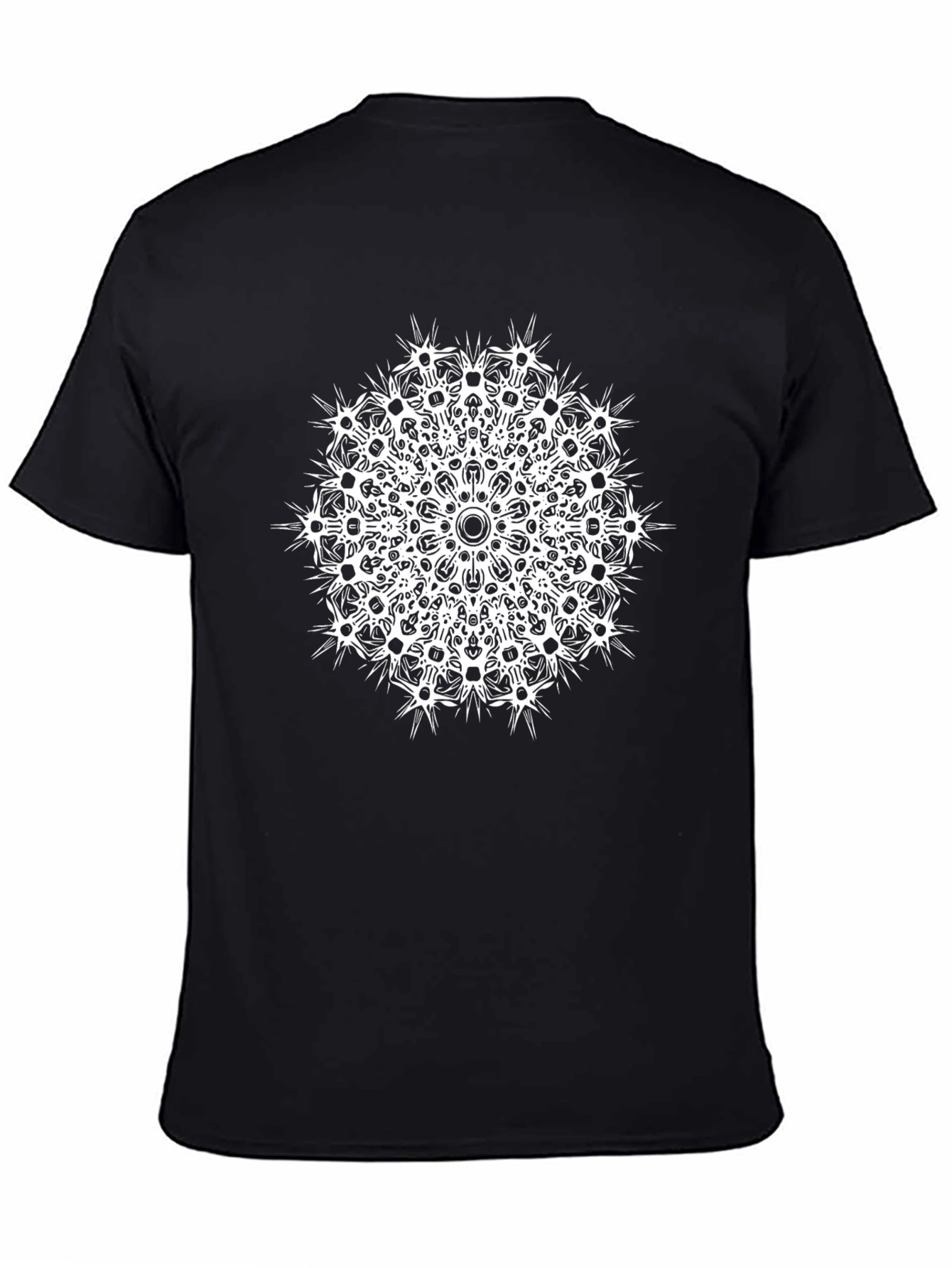 Black Tee with Mandala Design