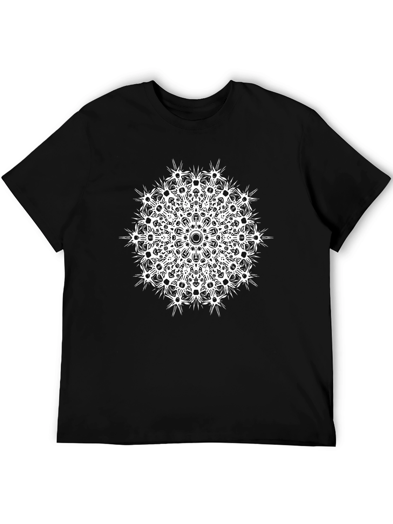 Black Tee with Mandala Design