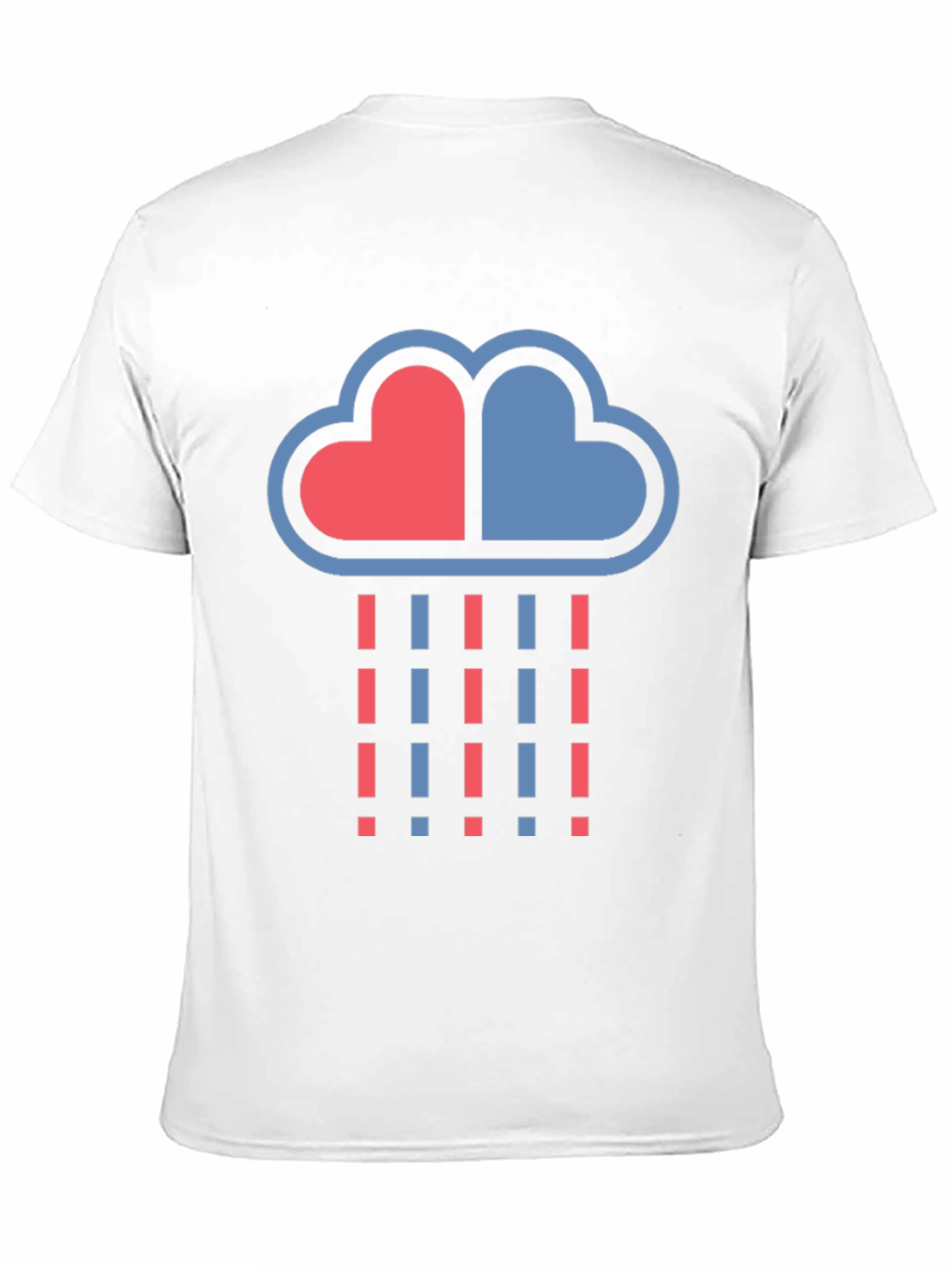 Heart Cloud Rain Graphic T-Shirt - Modern Design