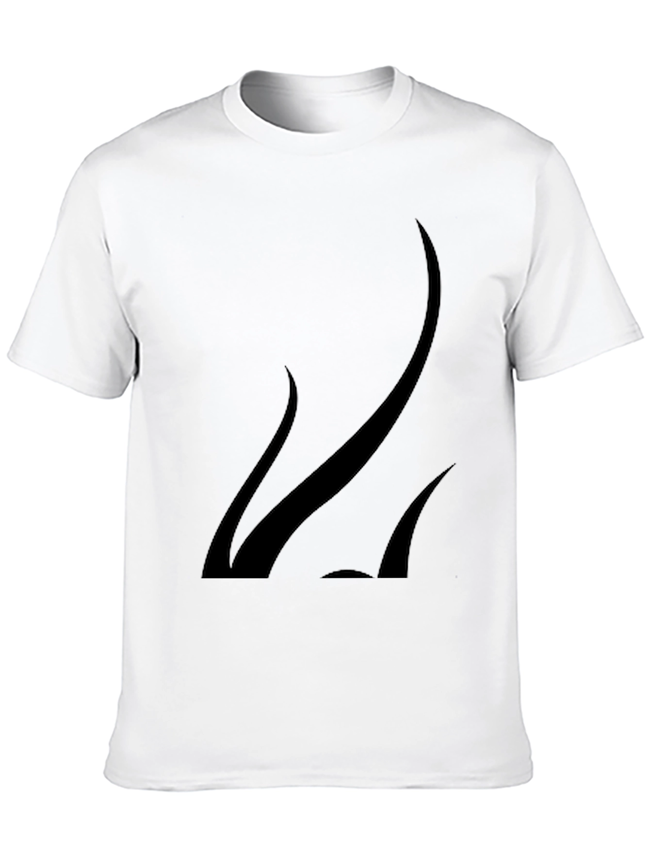 Mens Black Graphic Tee - Modern Abstract Design