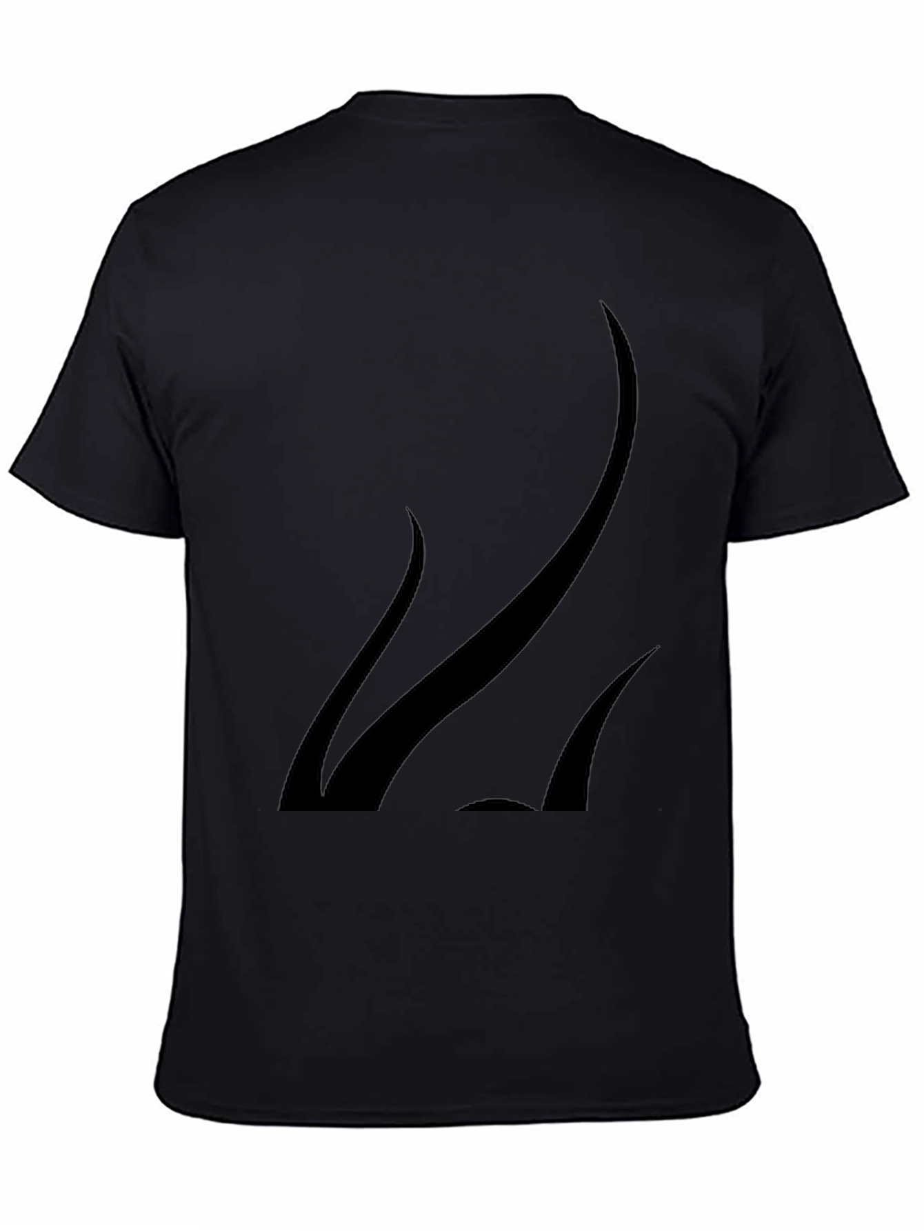 Mens Black Graphic Tee - Modern Abstract Design