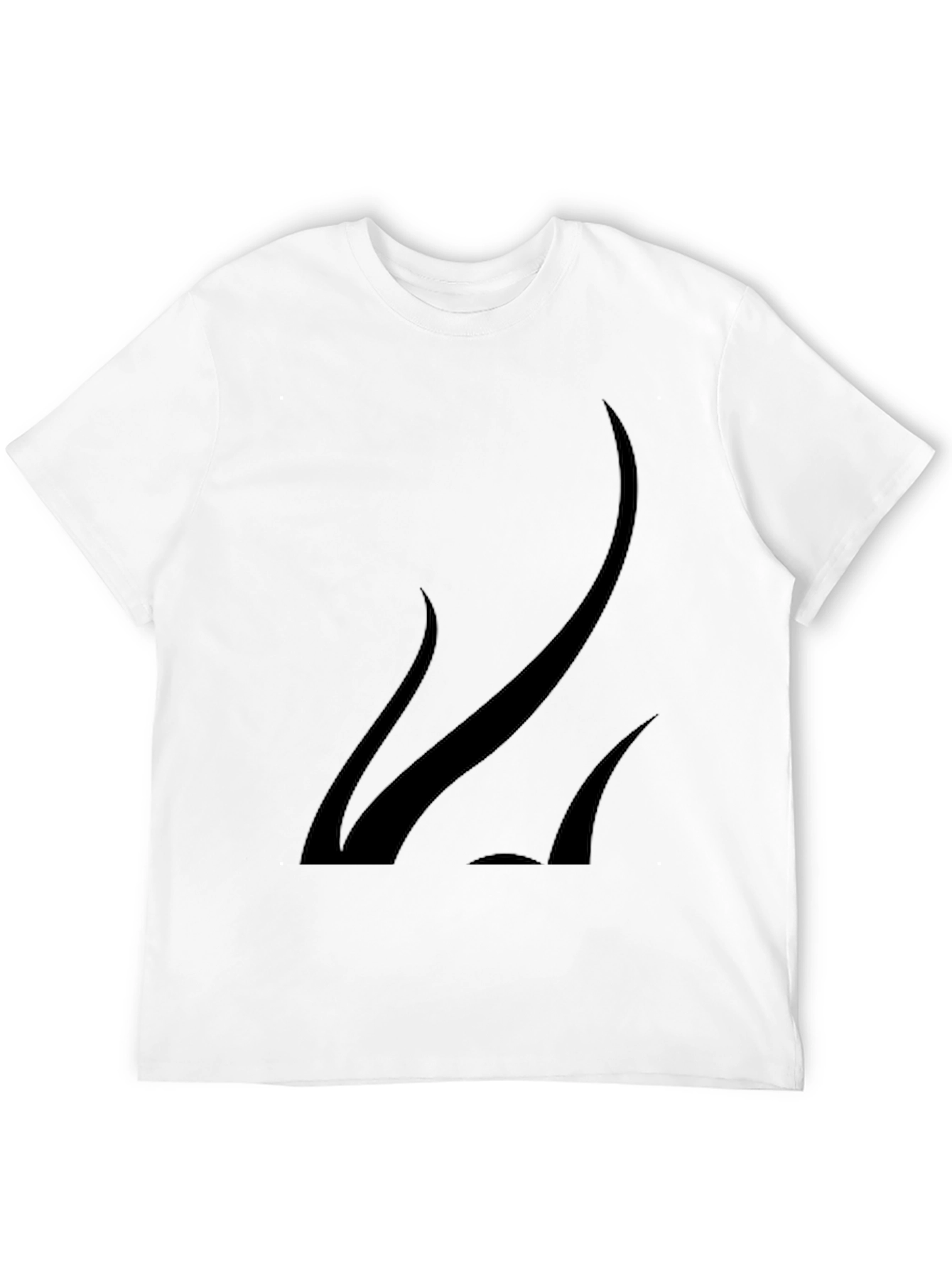 Mens Black Graphic Tee - Modern Abstract Design