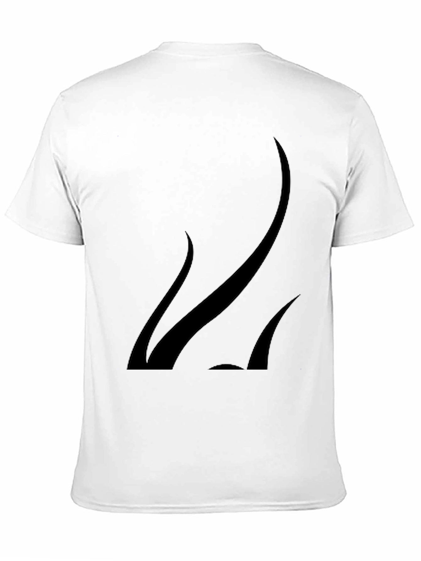 Mens Black Graphic Tee - Modern Abstract Design