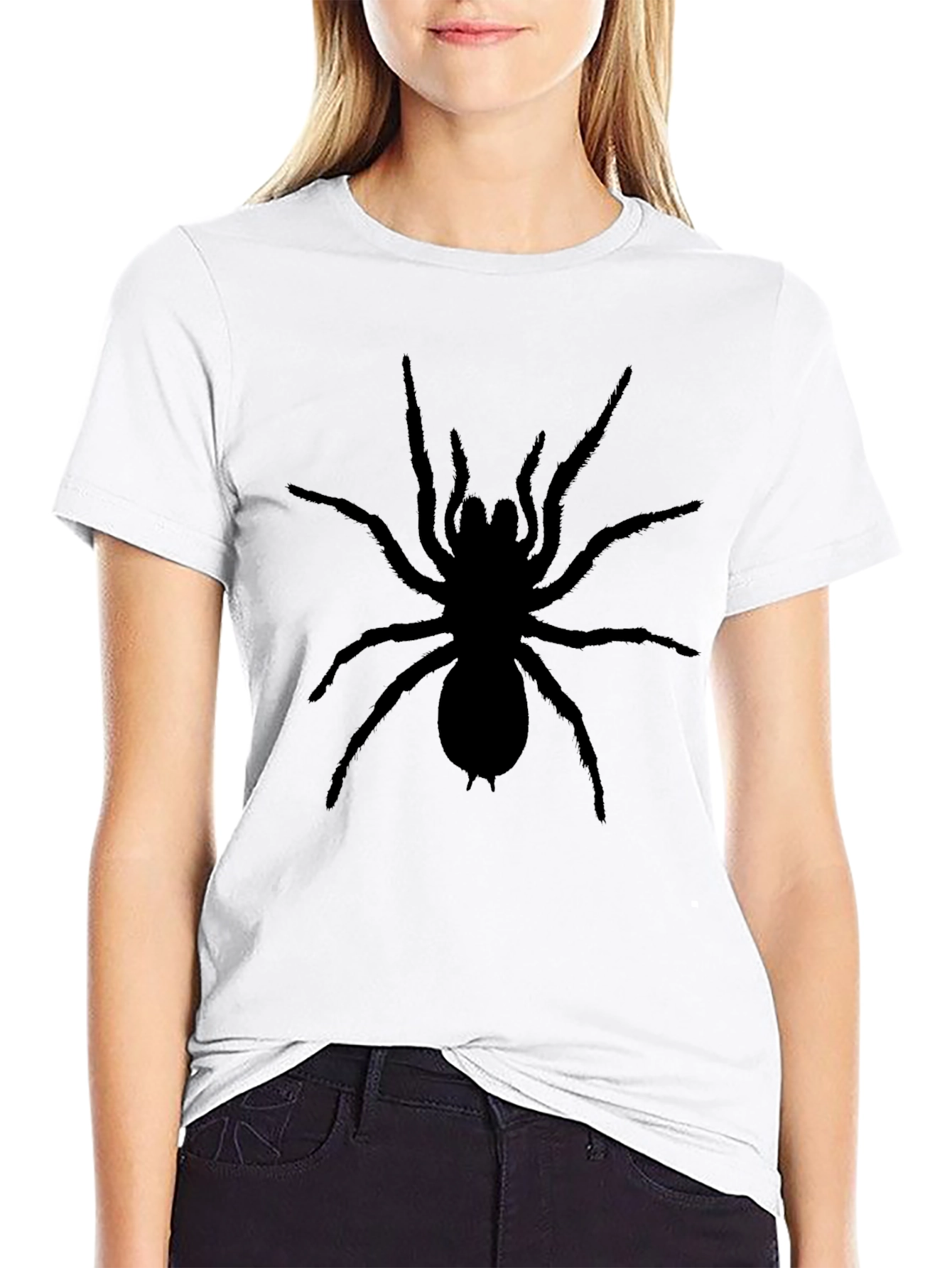 Mens Black Spider Graphic Tee - Creepy Cool!