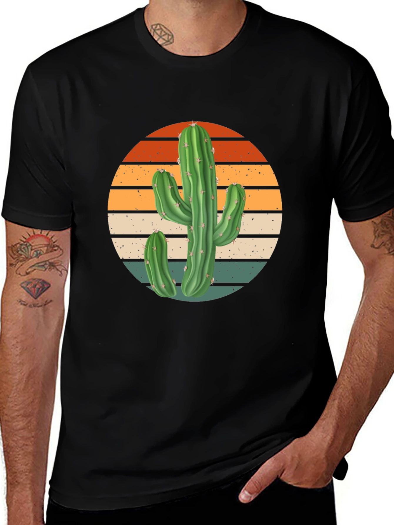 Cactus Sunset Graphic Tee - Unique Desert Style