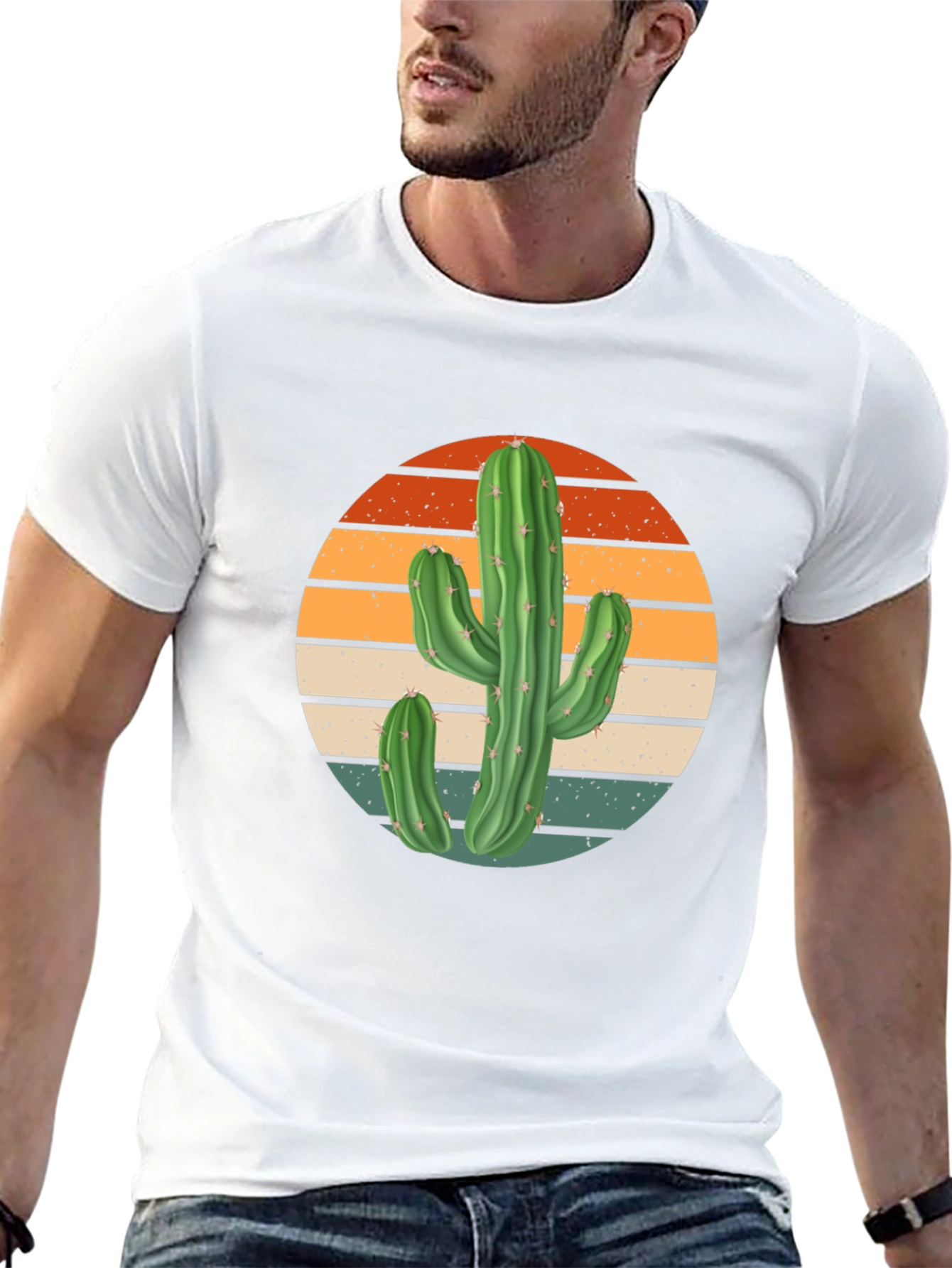 Cactus Sunset Graphic Tee - Unique Desert Style