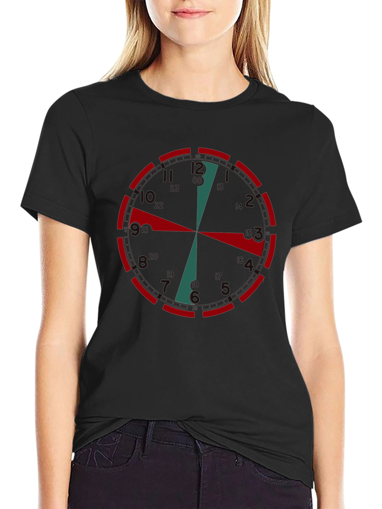 Clock Face Graphic Tee - Unique Time Design