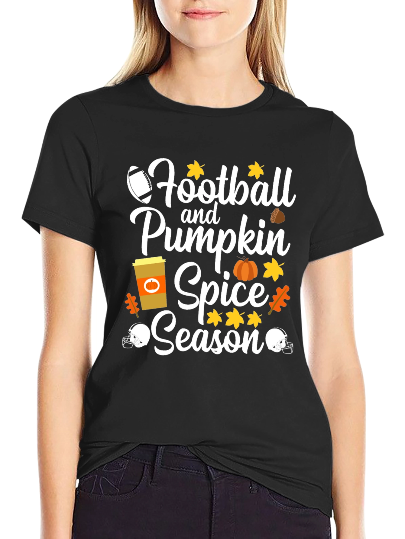 Football and Pumpkin Spice Season T-Shirt