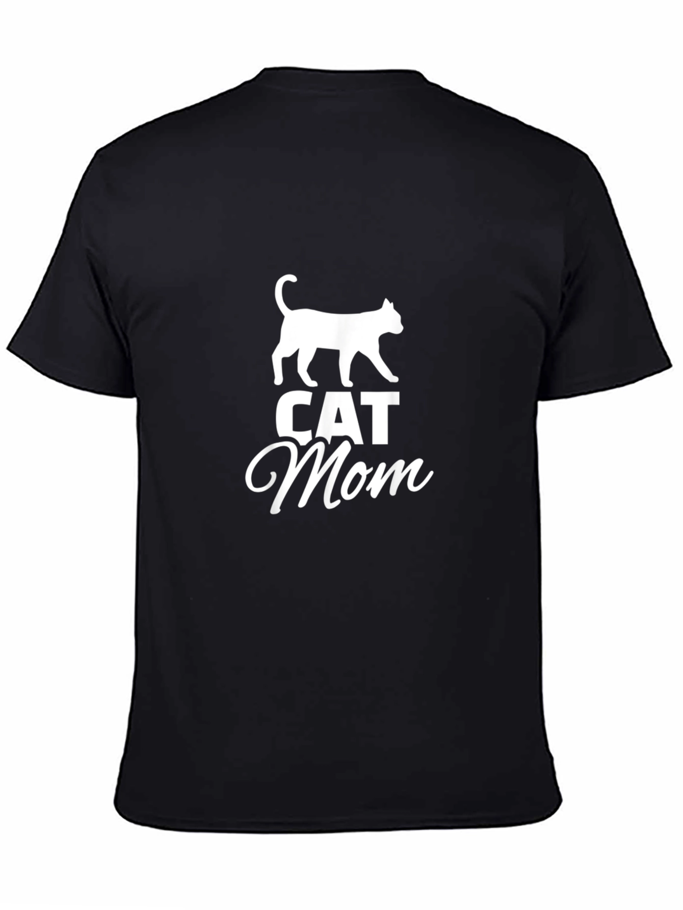 Cat Mom Black T-Shirt