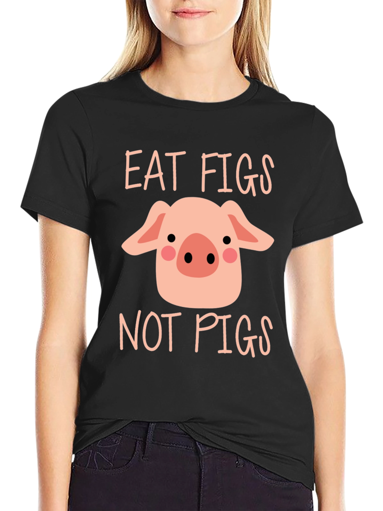 Eat Figs Not Pigs T-Shirt - Vegan Friendly