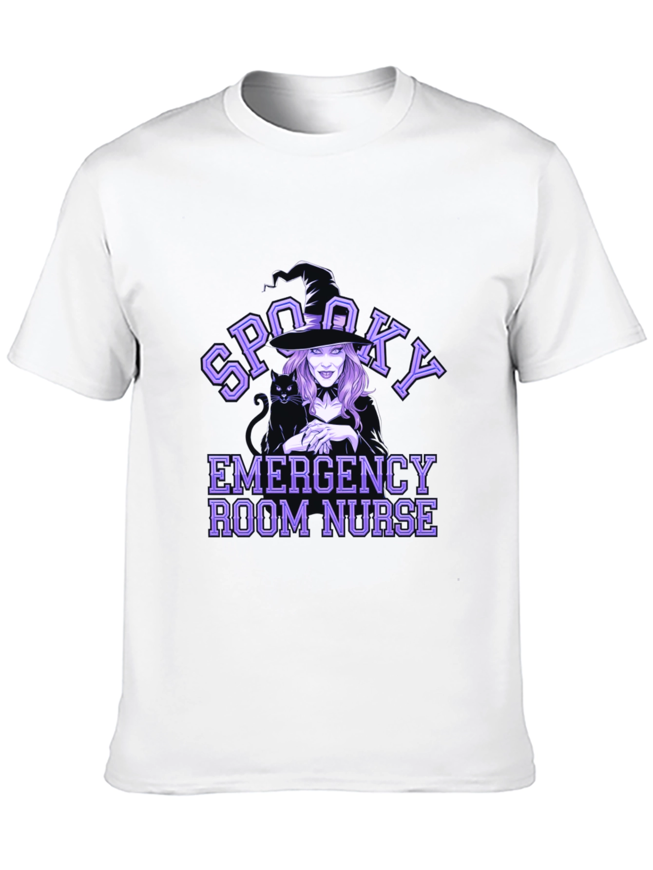 Spooky Emergency Room Nurse Black T-Shirt