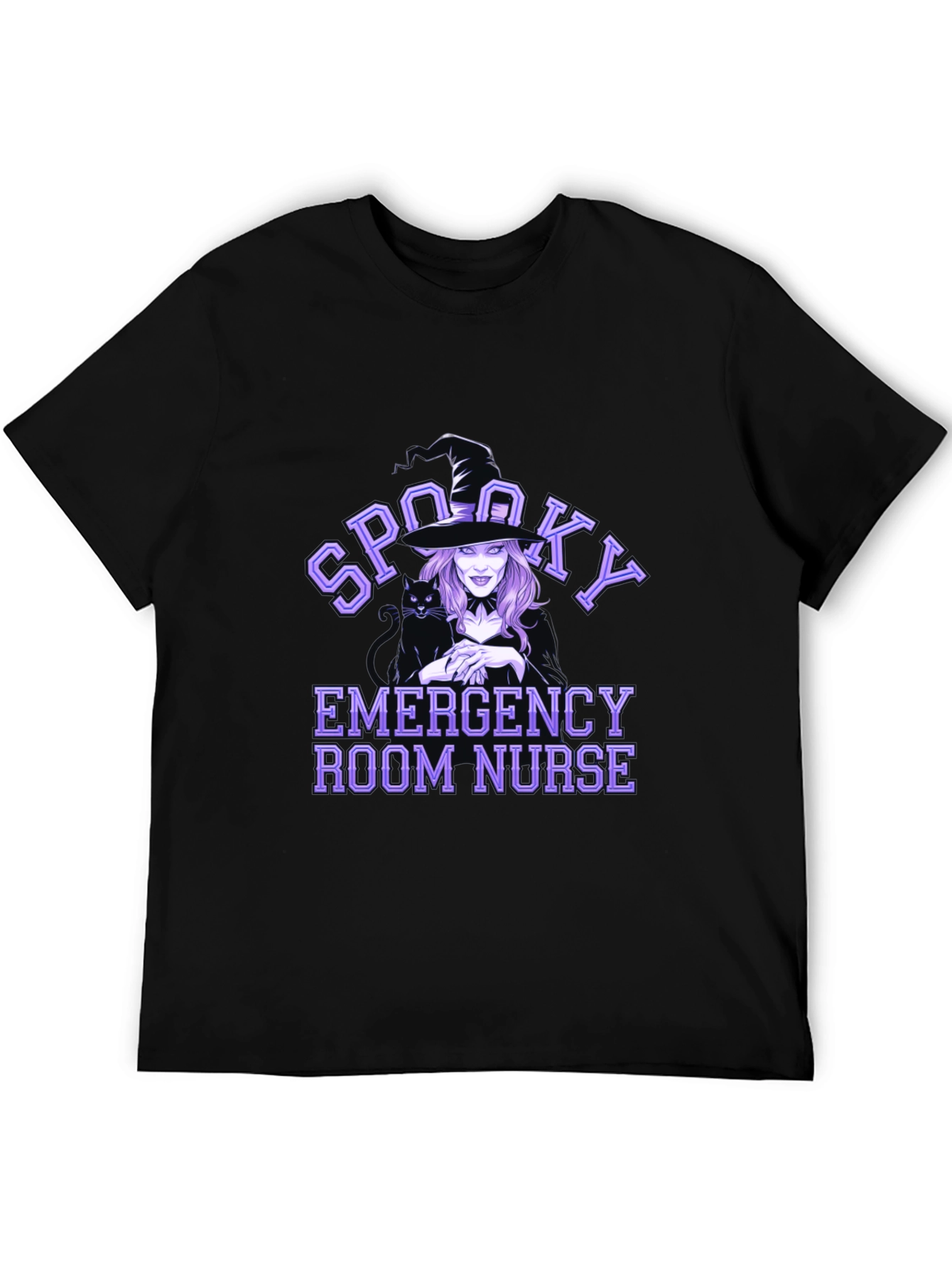 Spooky Emergency Room Nurse Black T-Shirt