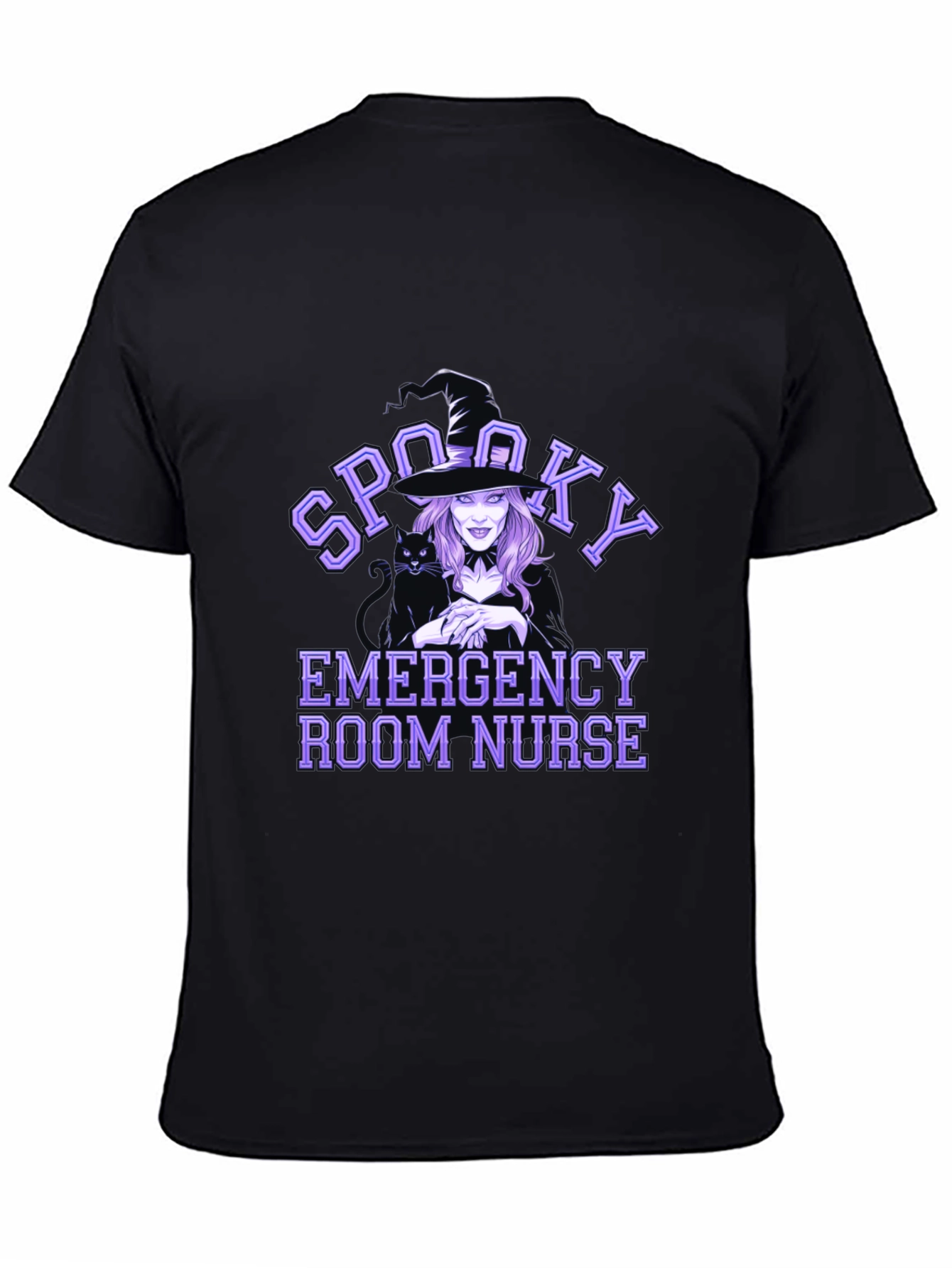 Spooky Emergency Room Nurse Black T-Shirt