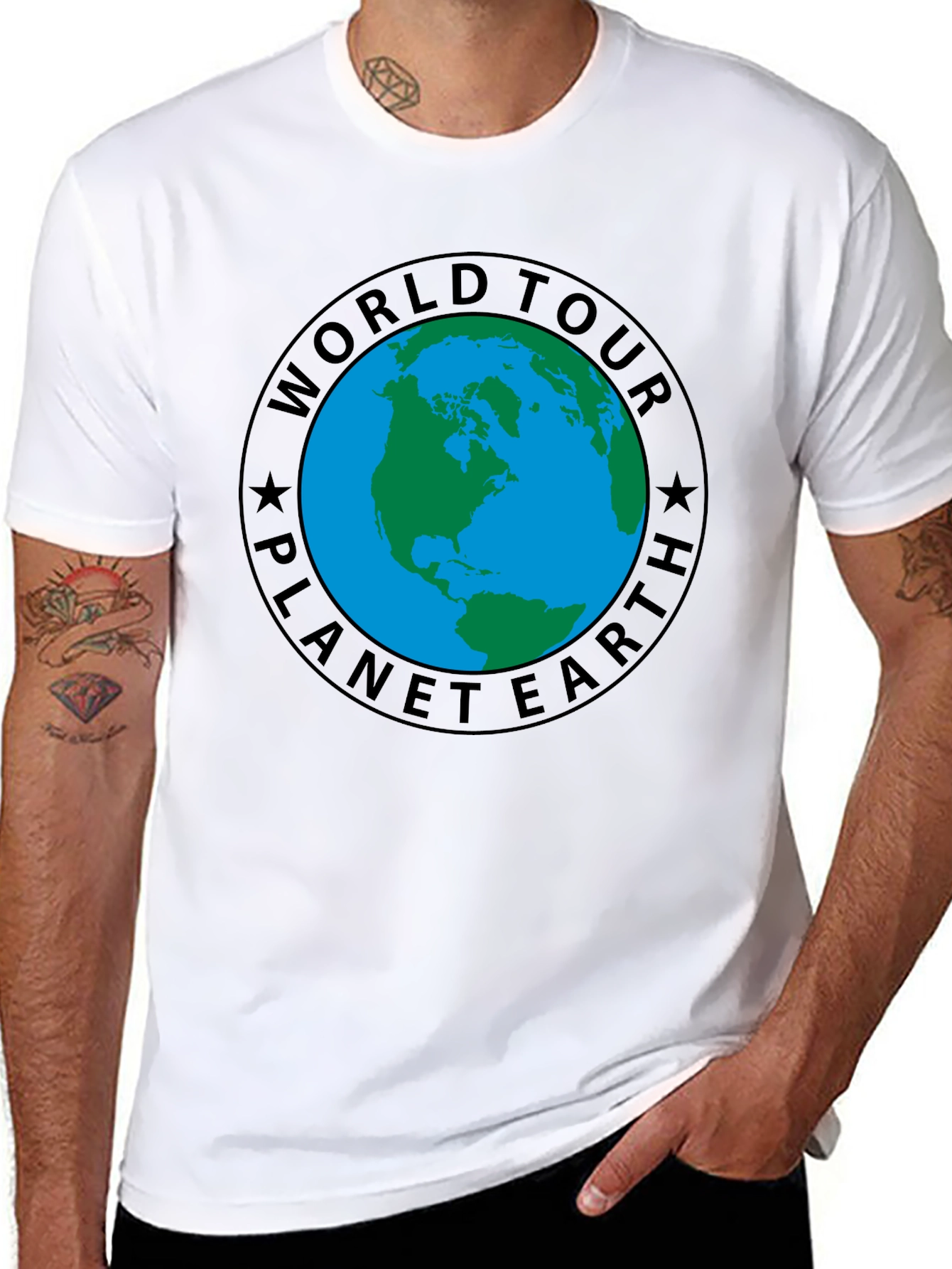 Planet Earth World Tour Black T-Shirt